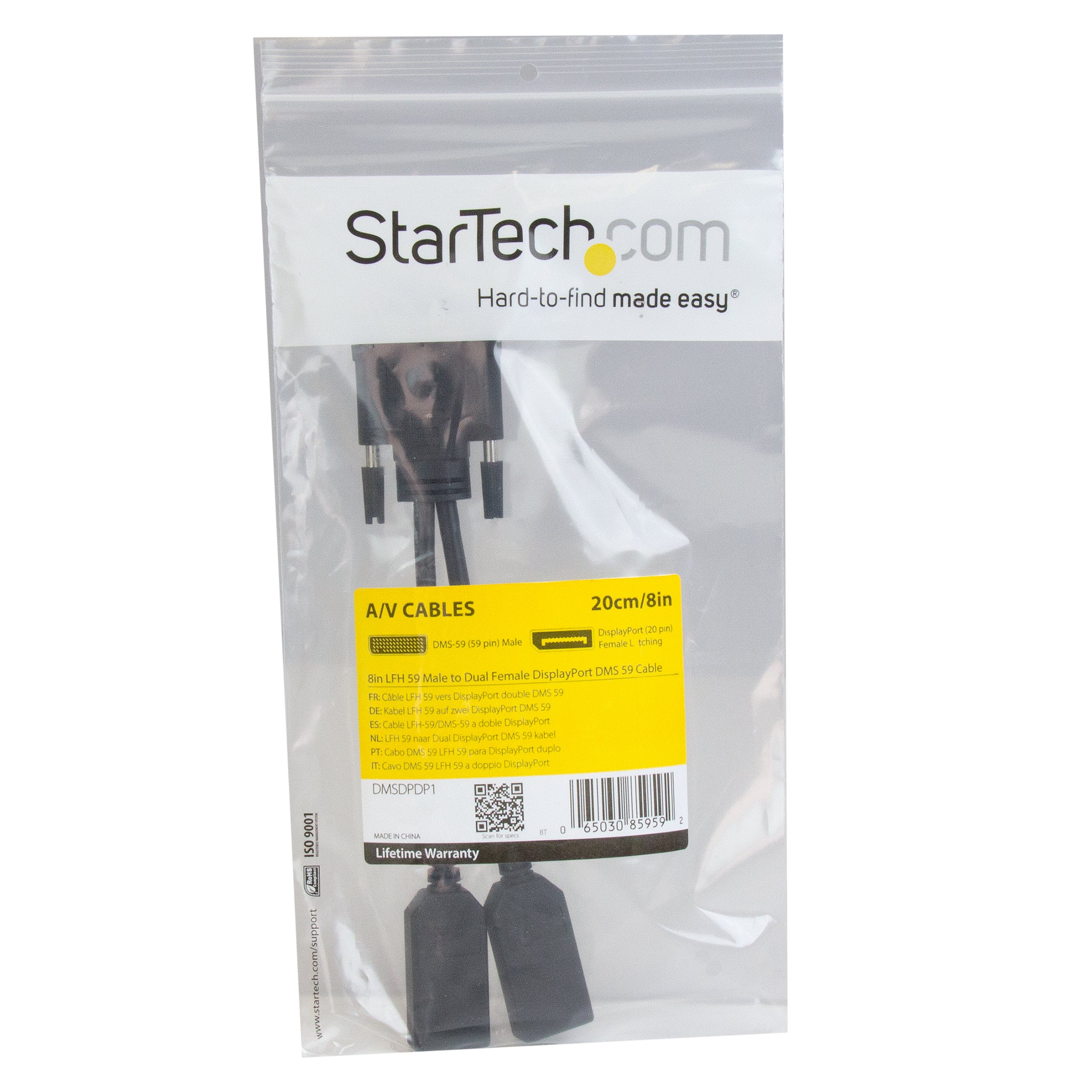 startech-com-adaptateur-dms-59-vers-2x-displayport-20-cm-noir image 6