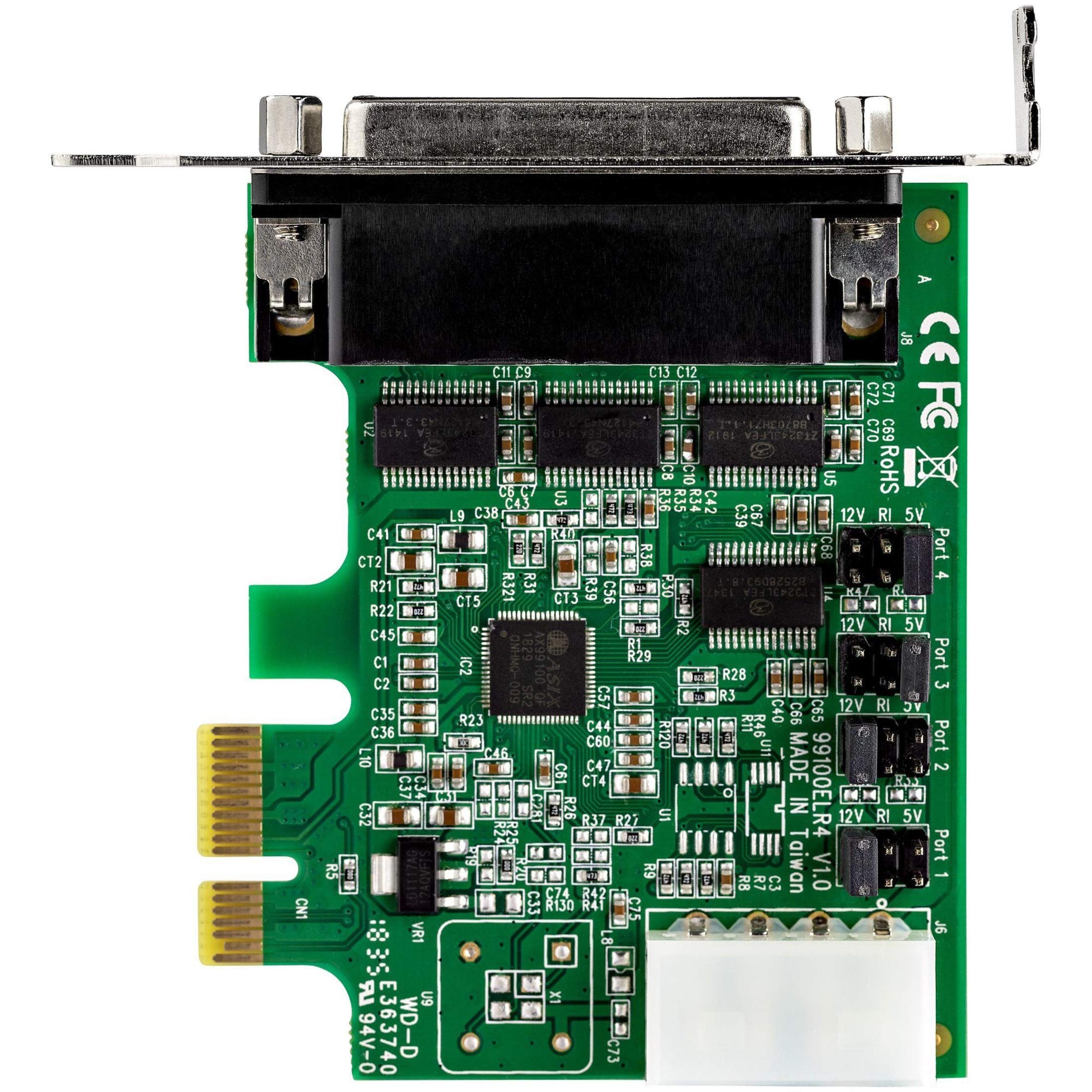 startech-com-carte-pci-express-4-ports-s-rie-rs232-db9-pex4s952lp image 6