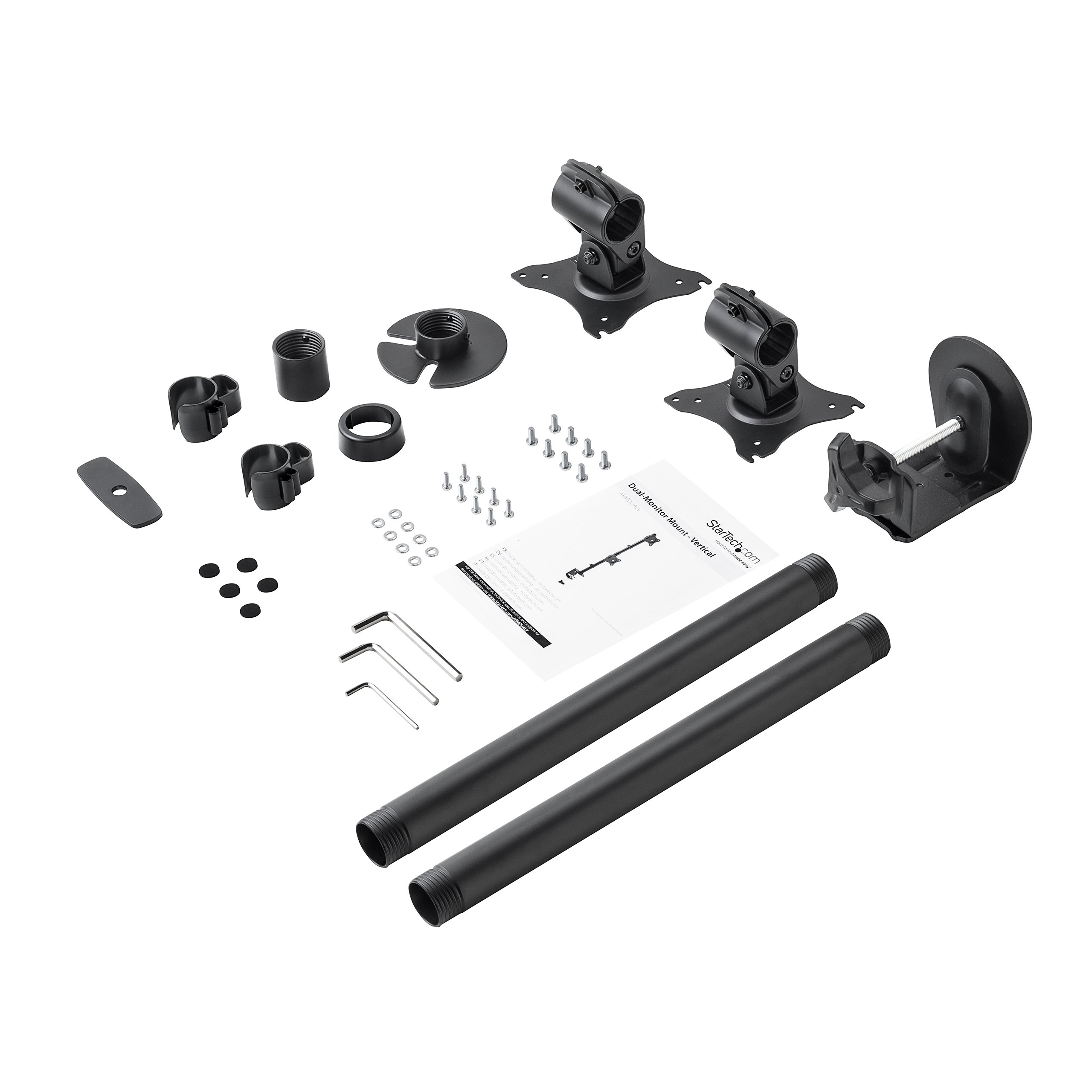 startech-com-armdualv-support-vertical-2-crans-13-27-noir image 6