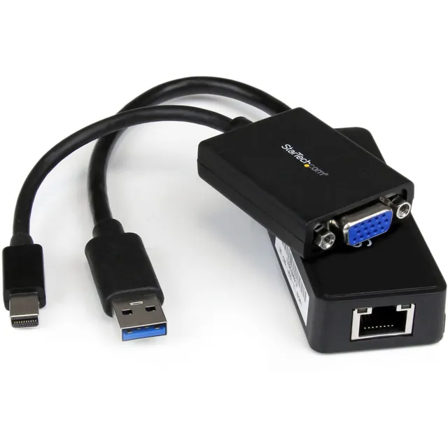 startech-com-lenx1mdpugbk-kit-mini-displayport-vers-vga-usb-3-0-vers-gigabit-eth image 1