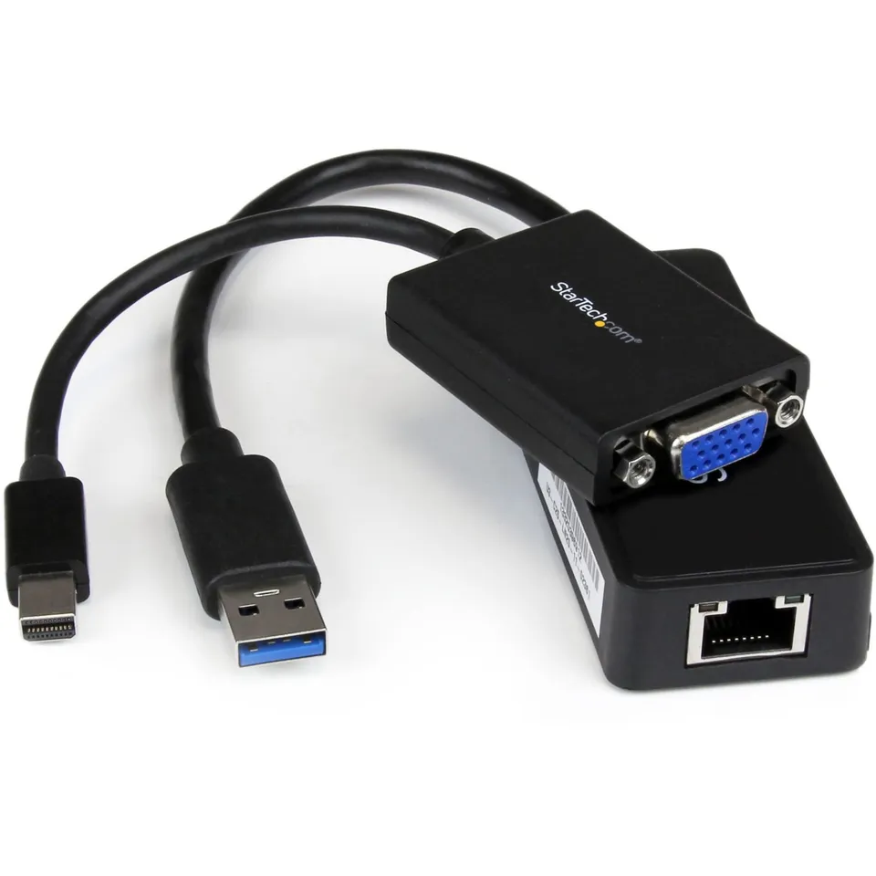 startech-com-lenx1mdpugbk-kit-mini-displayport-vers-vga-usb-3-0-vers-gigabit-eth image 1