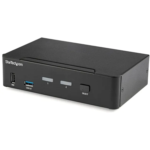 startech-com-st12mhdlan-series-switch-kvm-displayport-2-ports-4k-60-hz-avec-hub- image 1