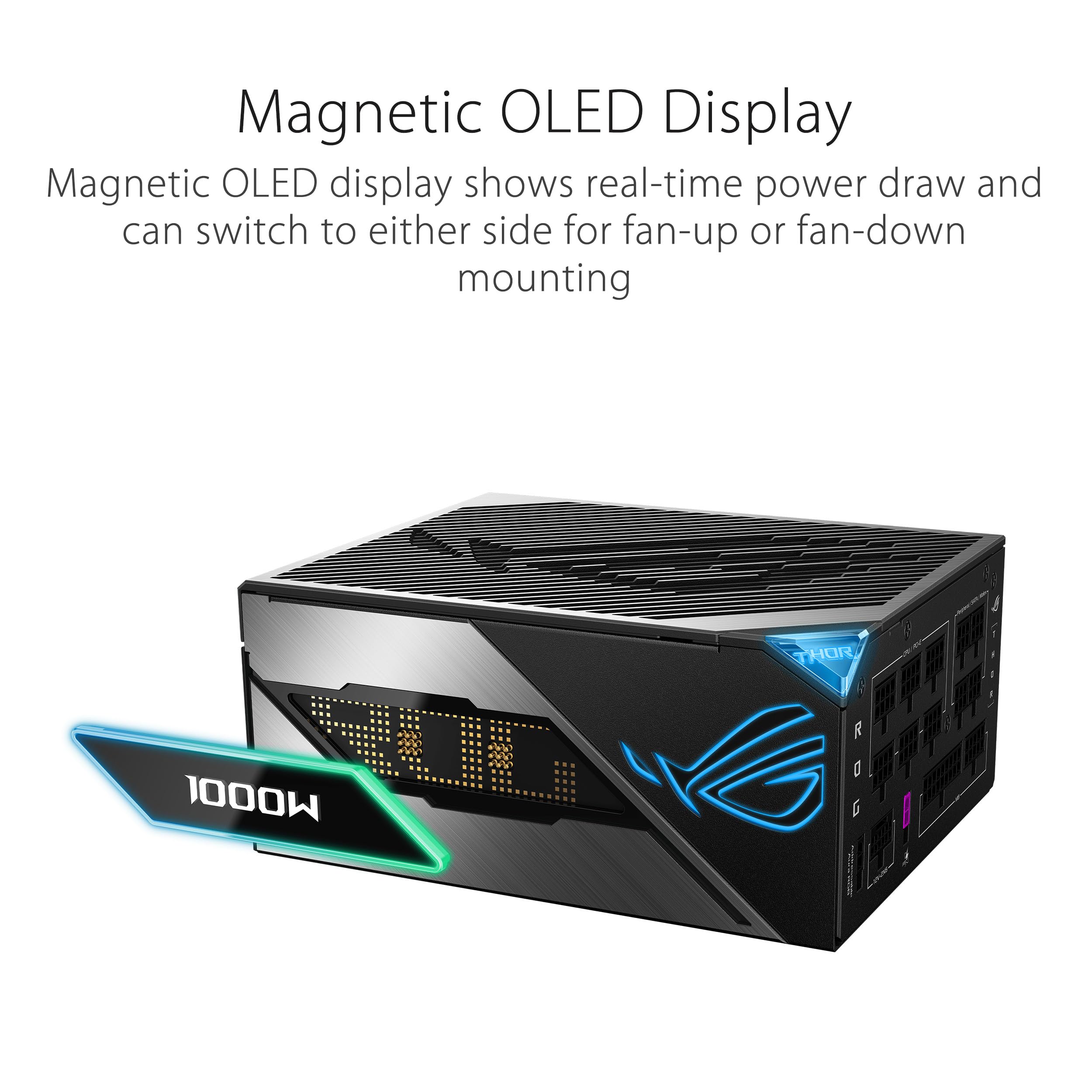 asus-rog-thor-1000w-platinum-iii-bloc-d-alimentation-atx-3-1-pcie-5-1-gan-oled image 5