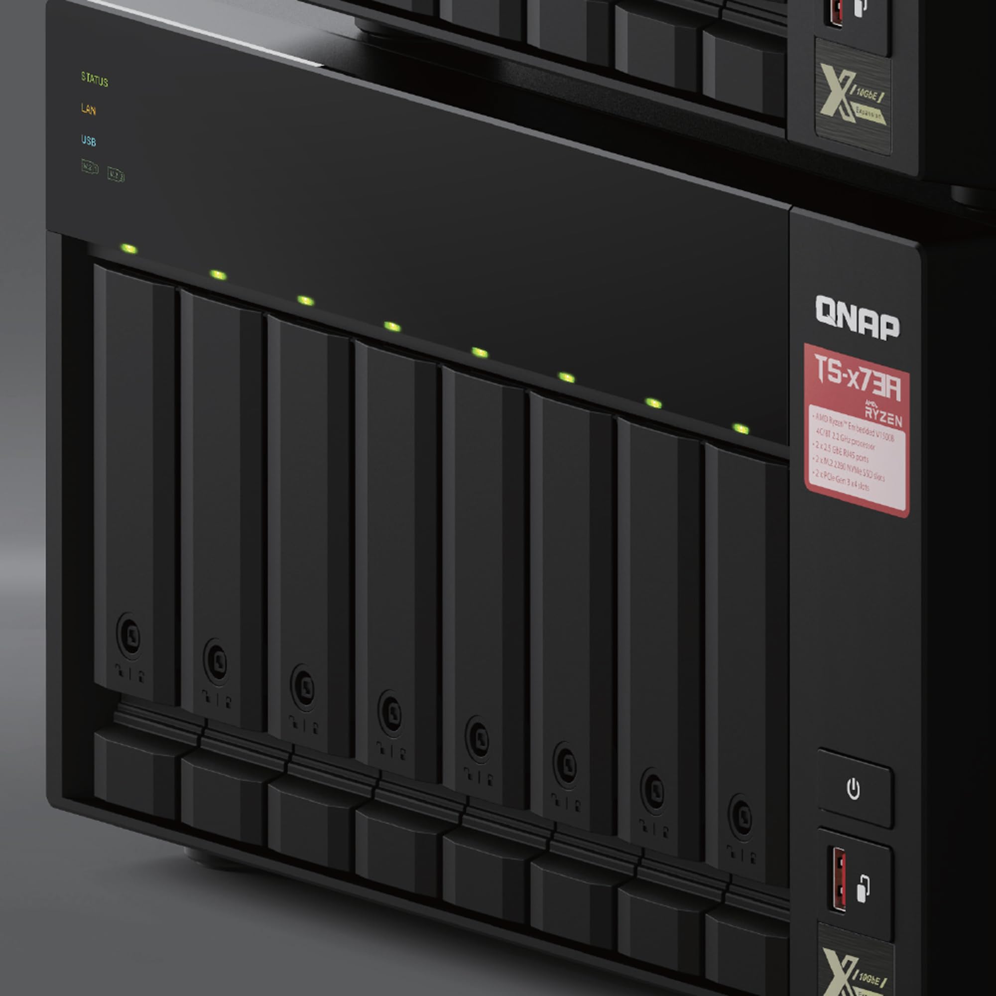 qnap-ts-873a-8g-nas-8-baies-amd-ryzen-8go-ram-2-5-gbe-sans-disque image 2