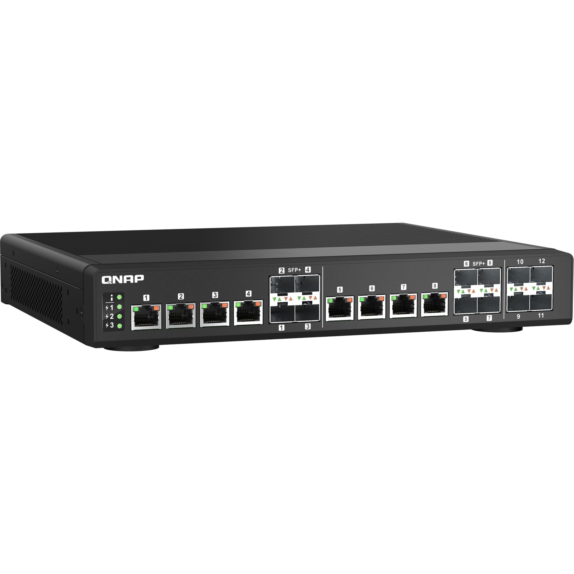 qnap-qsw-im1200-8c-switch-industriel-12-ports-10gbe-rack-8x-sfp-rj45-combo-nbase image 1