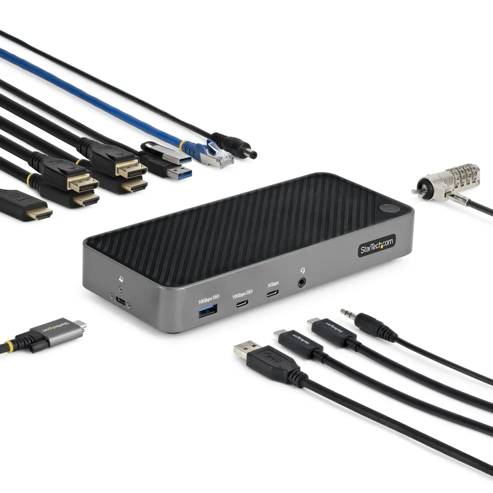 startech-com-dock-usb-c-triple-4k-hdmi-displayport-100w-pd-displaylink image 1