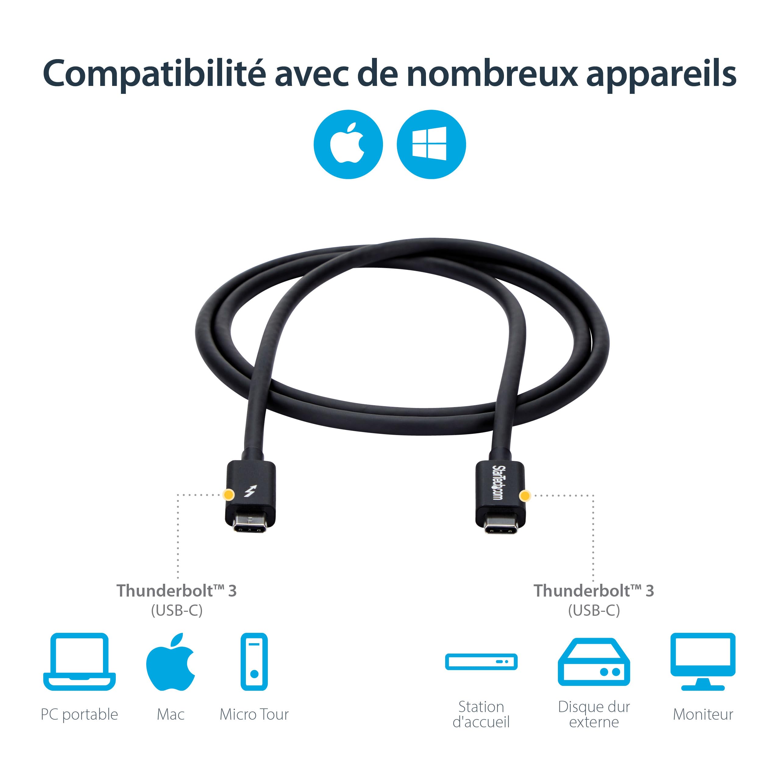 startech-com-c-ble-thunderbolt-3-passif-1-m-20gbps image 5