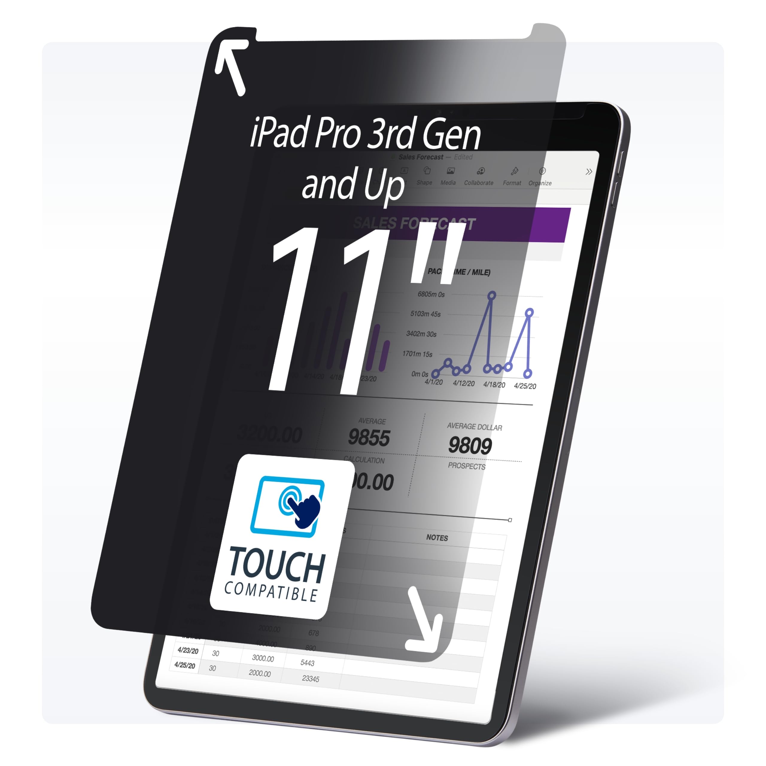 startech-com-filtre-de-confidentialit-4-voies-pour-ipad-pro-11-pouces-tactile image 1