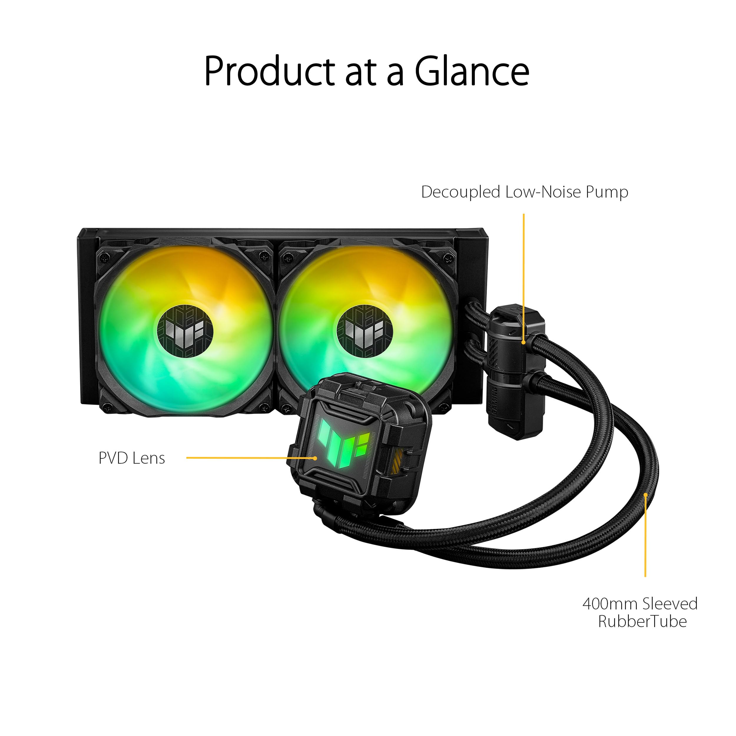 asus-tuf-gaming-lc-ii-240-argb-refroidisseur-liquide-cpu-240mm-noir image 2