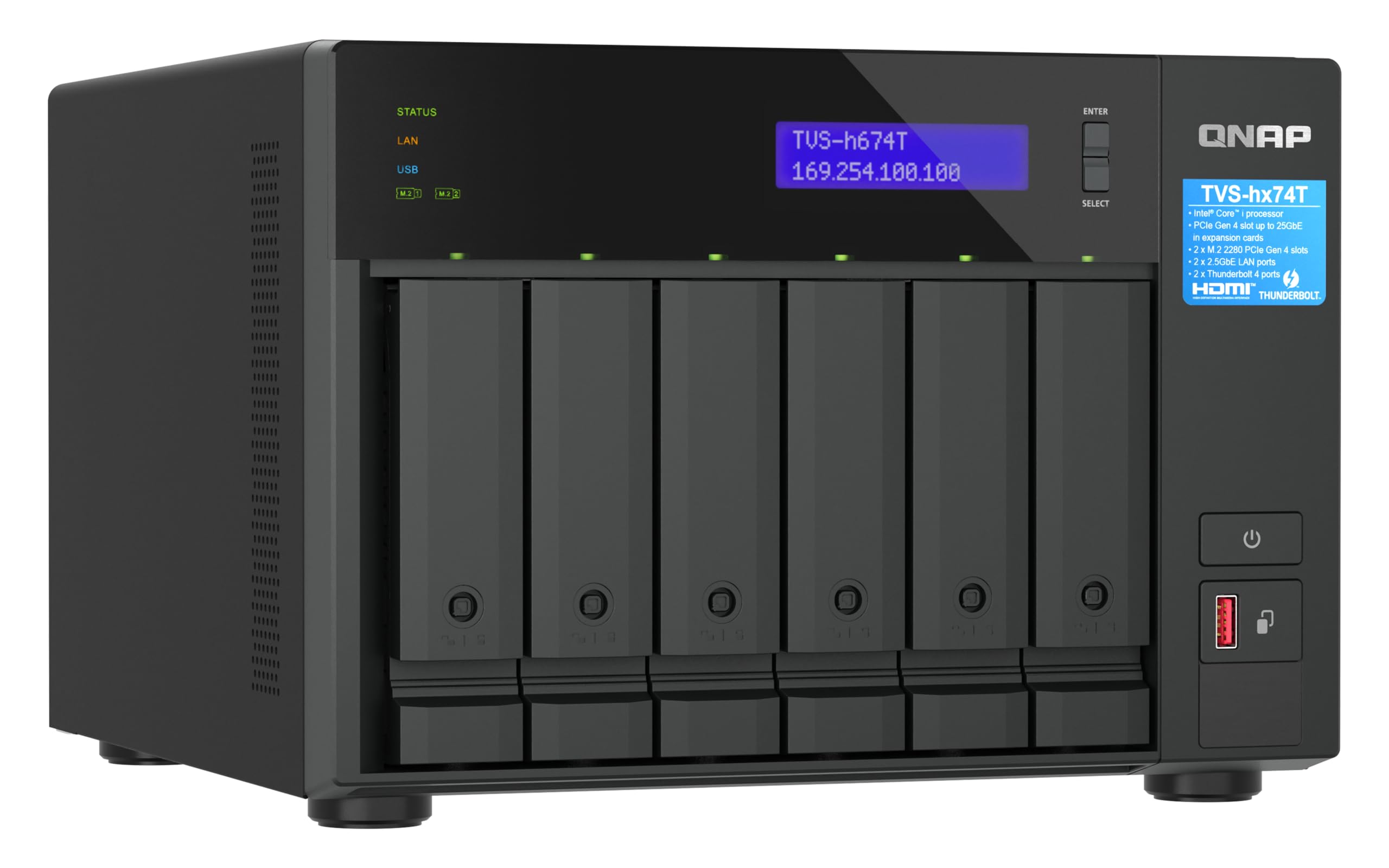 qnap-tvs-h674t-nas-6-baies-thunderbolt-4-intel-i5-32-go-ram image 2