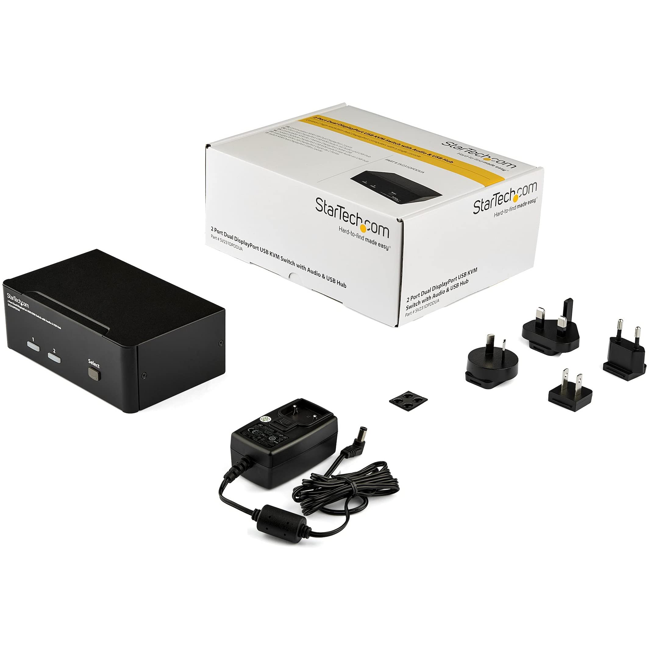 startech-com-switch-kvm-displayport-2-ports-double-cran-2560x1600-hub-usb-audio image 8