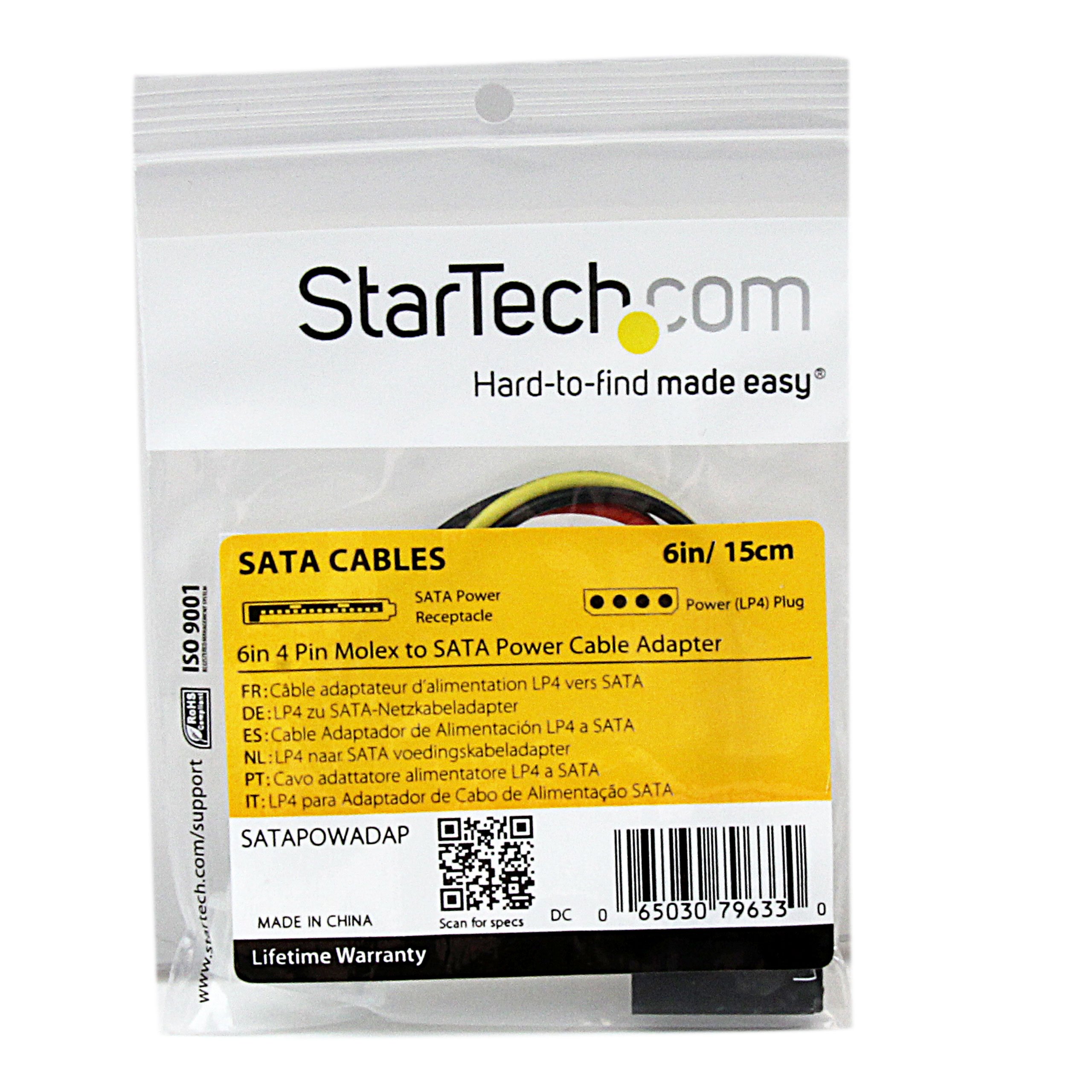 startech-com-satapowadap-adaptateur-d-alimentation-lp4-vers-sata image 5