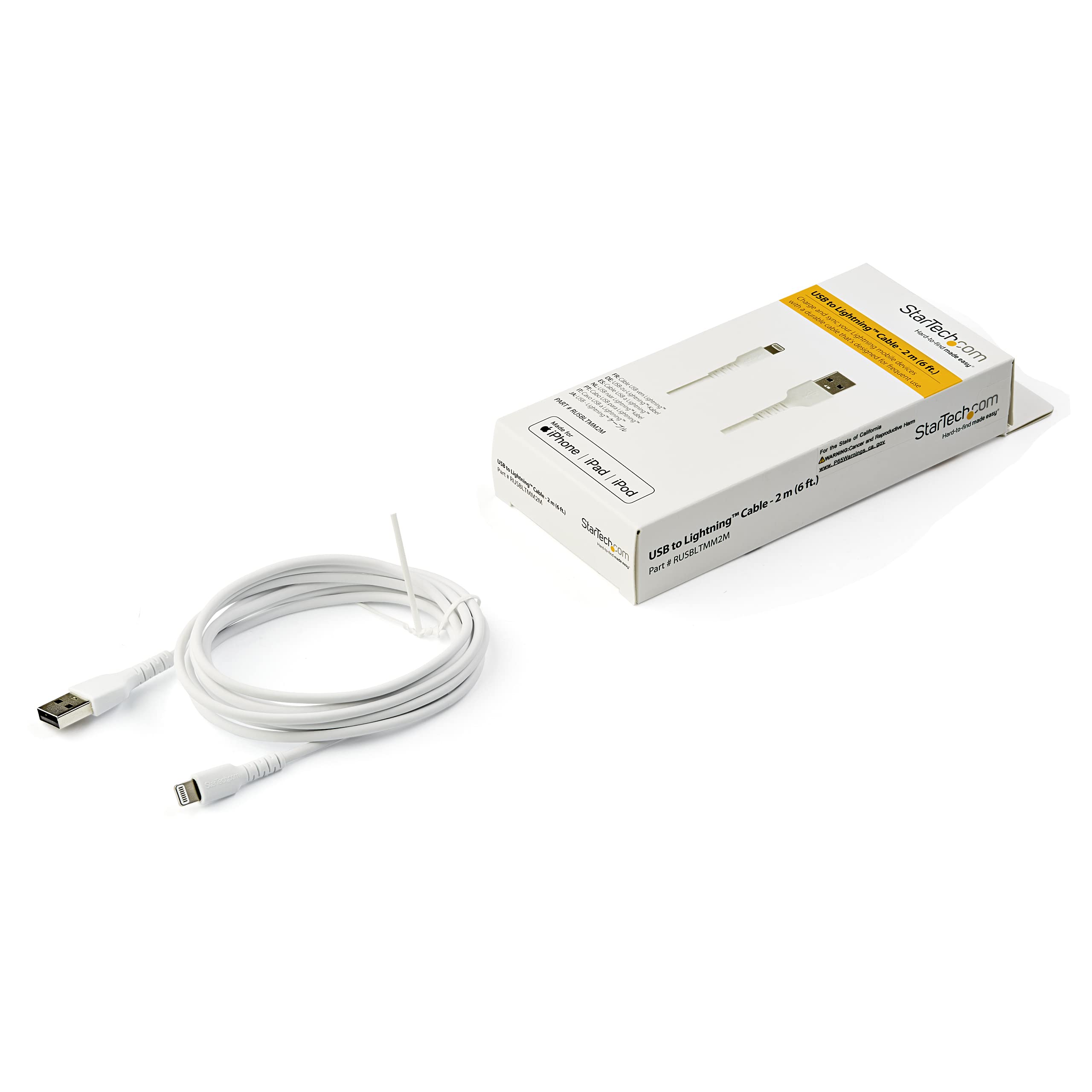 startech-com-c-ble-lightning-vers-usb-2-m-renforc-kevlar-certifi-mfi-blanc image 7