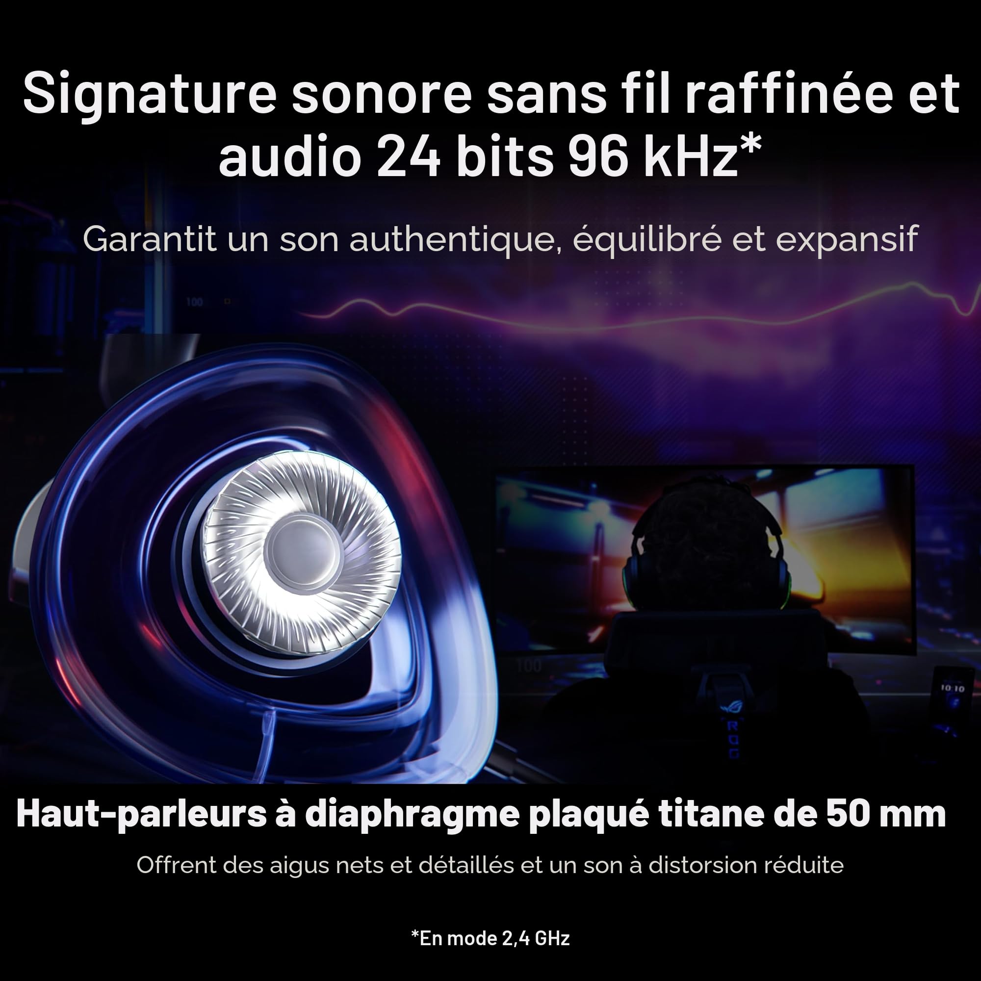 asus-rog-delta-ii-casque-gaming-sans-fil-tri-mode-50mm image 2