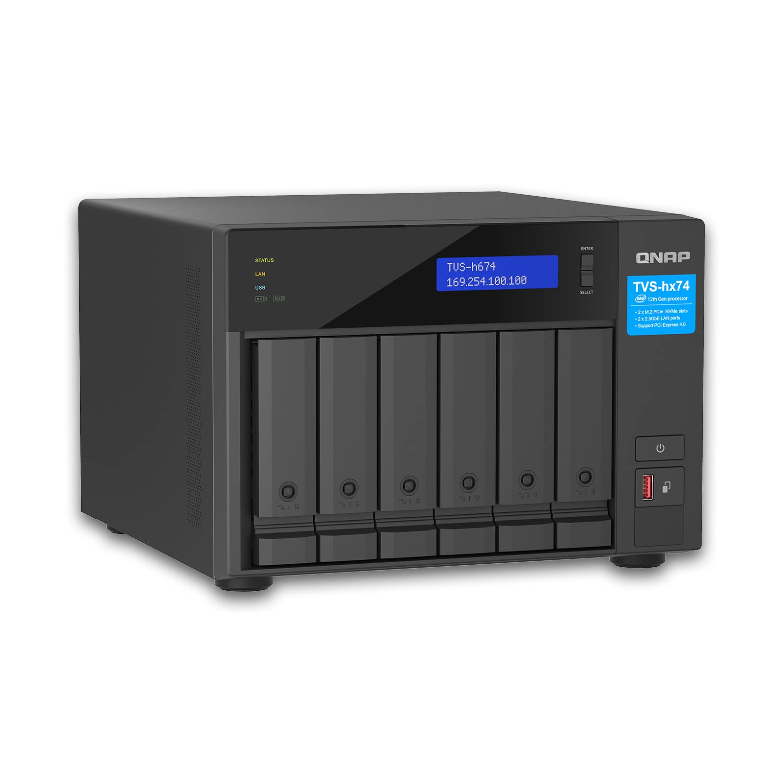 qnap-tvs-h674-i5-32g-nas-6-baies-haute-performance-intel-core-i5-12400-32go-2x-m image 6