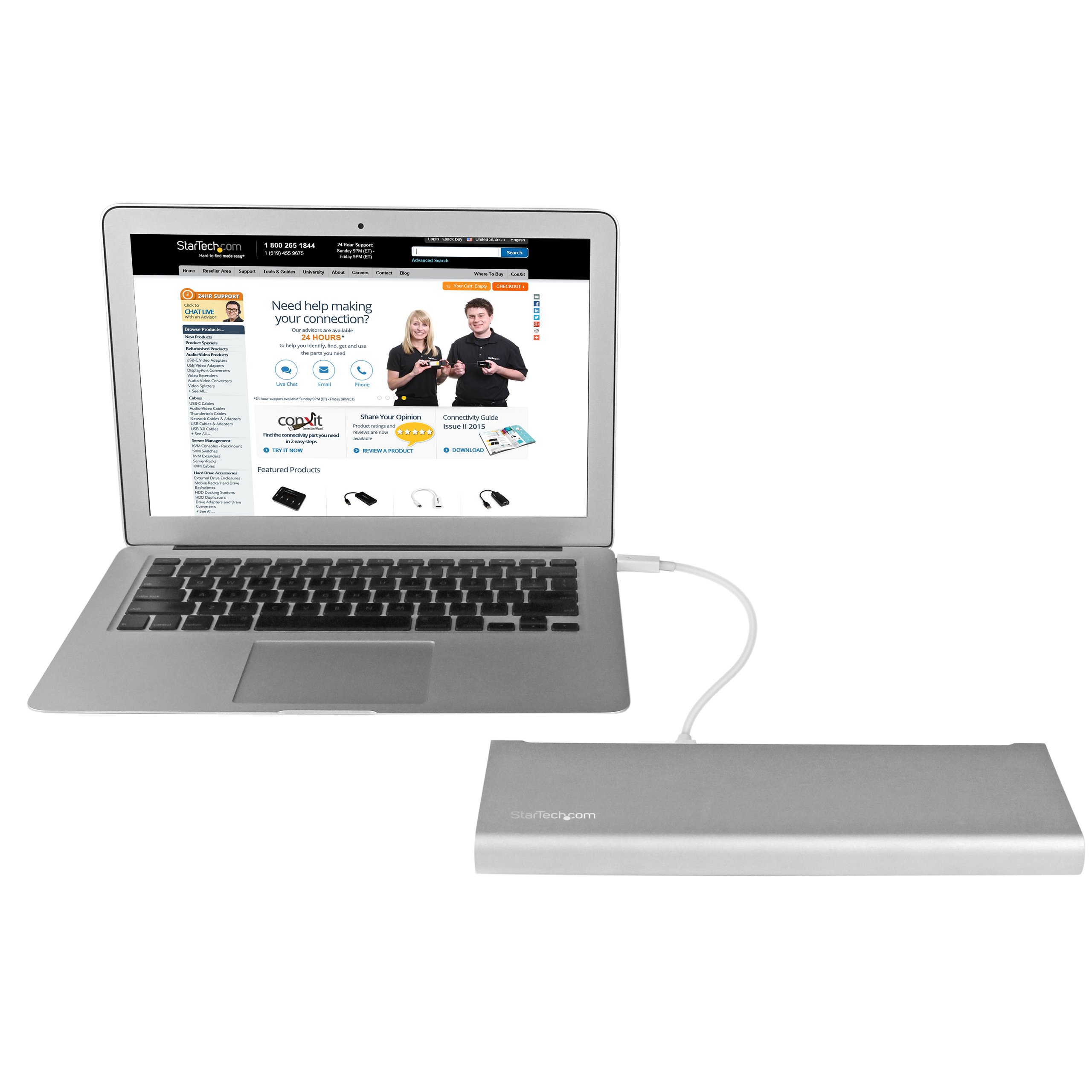 startech-com-station-d-accueil-thunderbolt-2-double-displayport-4k-tb2dock4k2dp image 8