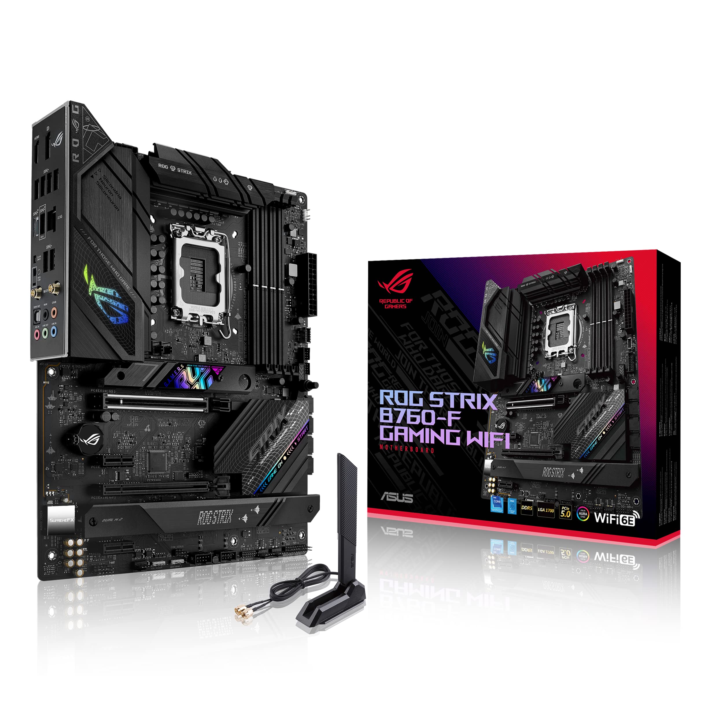 asus-rog-strix-b760-f-gaming-wifi-carte-m-re-intel-lga-1700-atx-ddr5 image 1