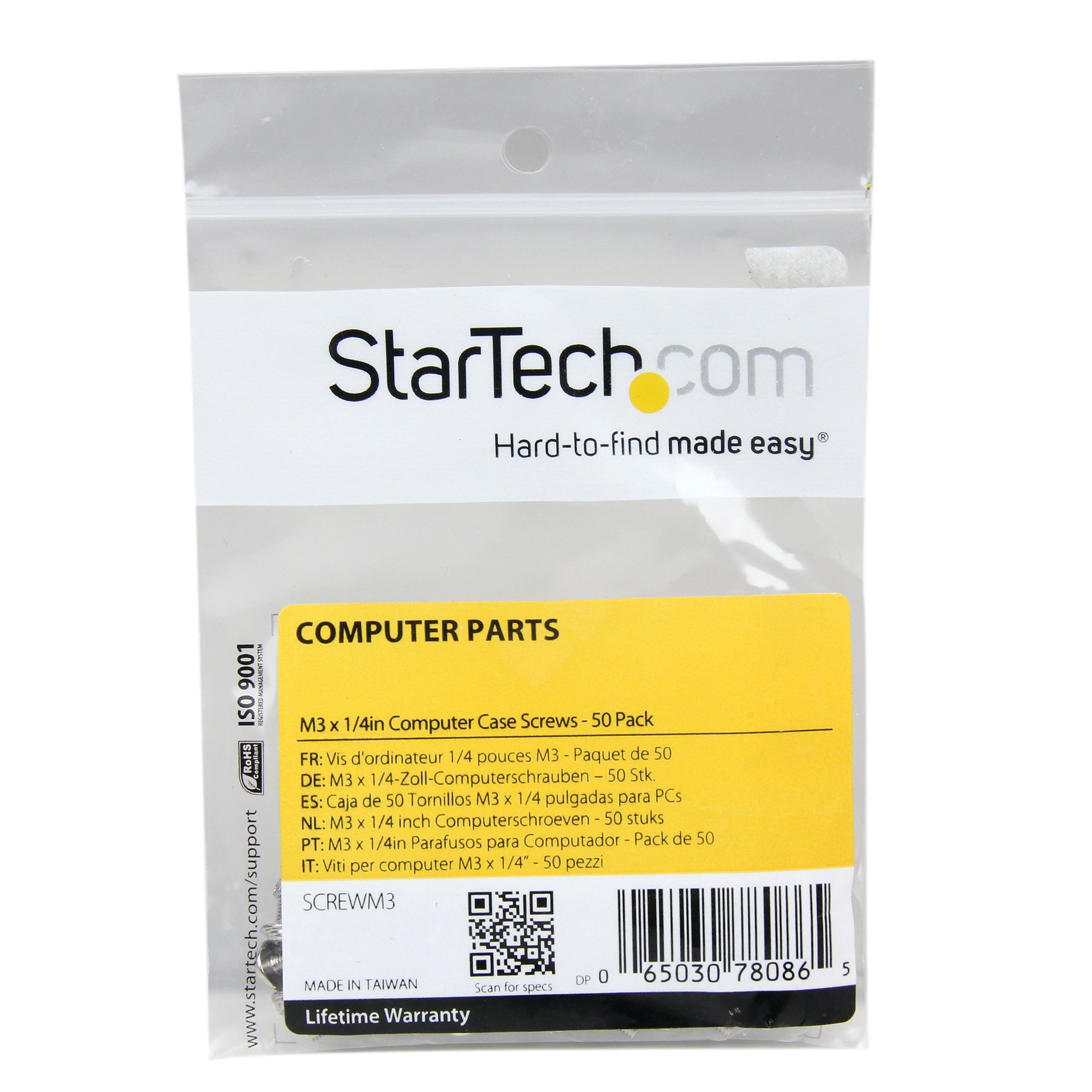 startech-com-vis-montage-m3-x-6mm-argent-lot-de-50 image 2