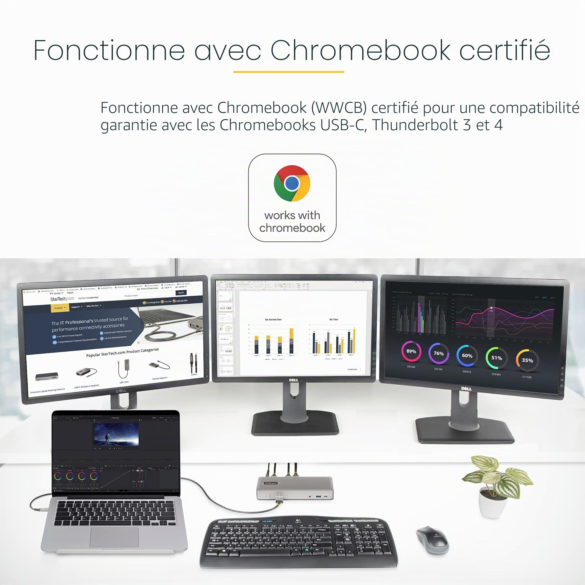 startech-com-dock-usb-c-triple-4k30-double-4k60-chromebook-7-ports-gbe-60w image 3