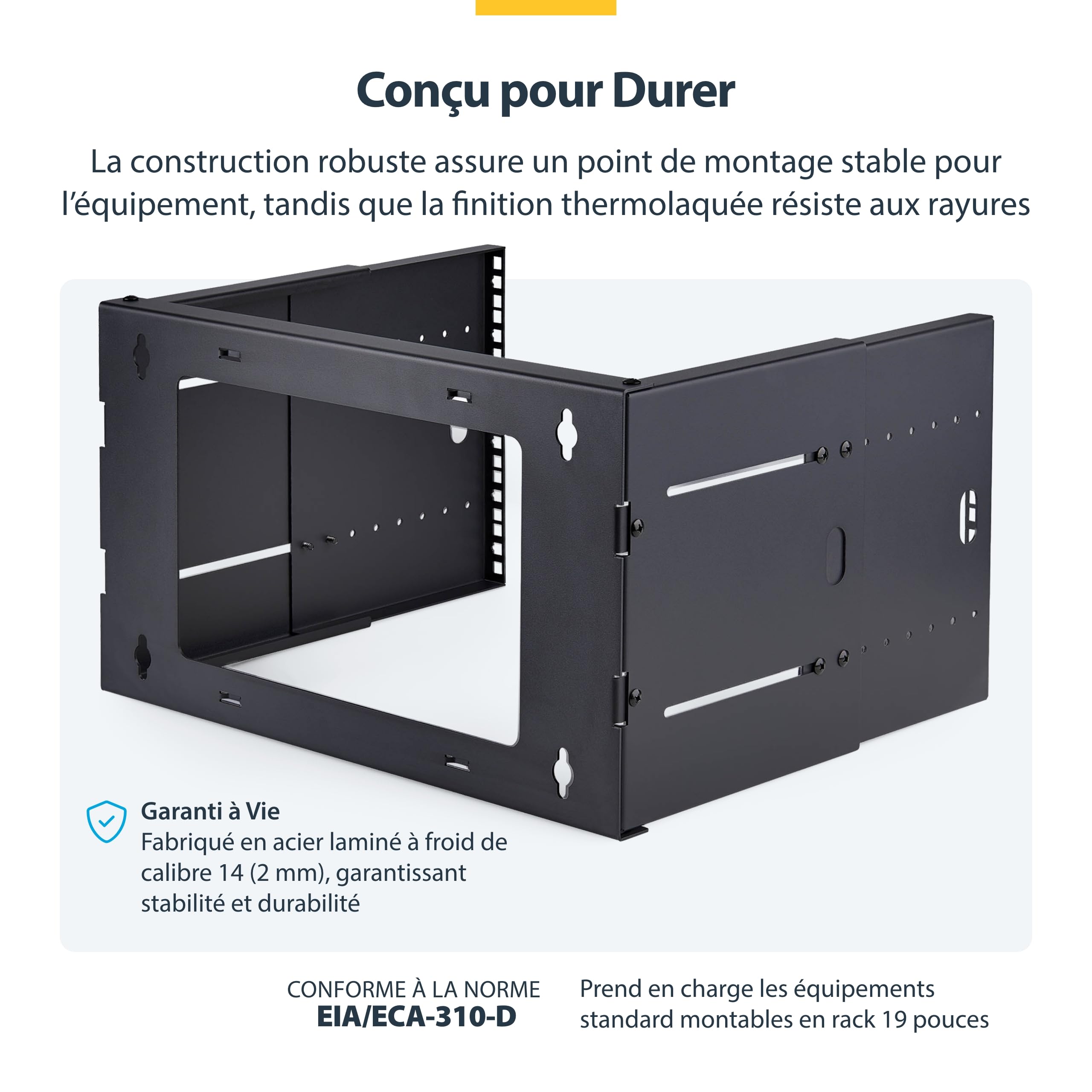 startech-com-rack-mural-6u-2-montants-19-r-glable-40-cm-ouvert-noir image 5