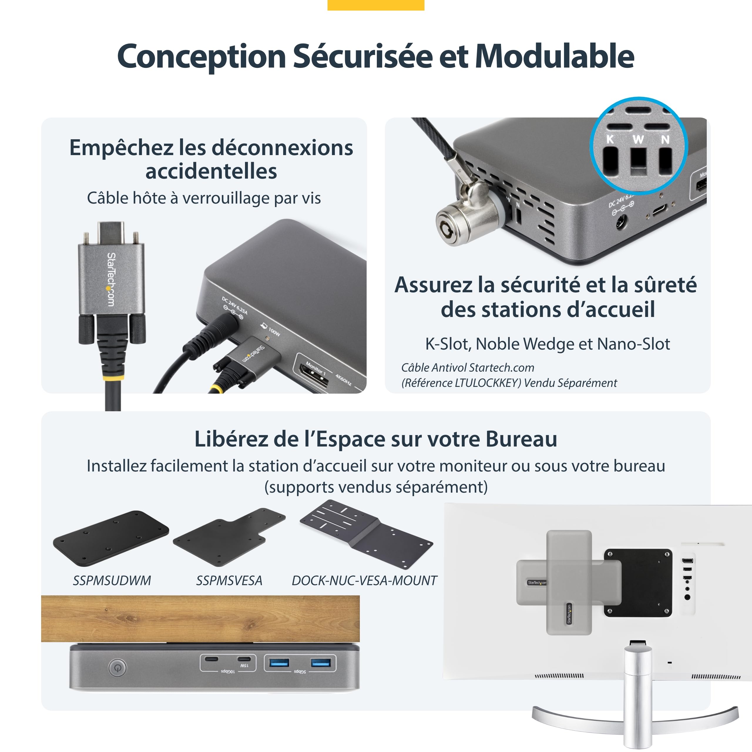 startech-com-dock-usb-c-double-dp-4k-60hz-100w-verrouillable-sans-pilote image 6