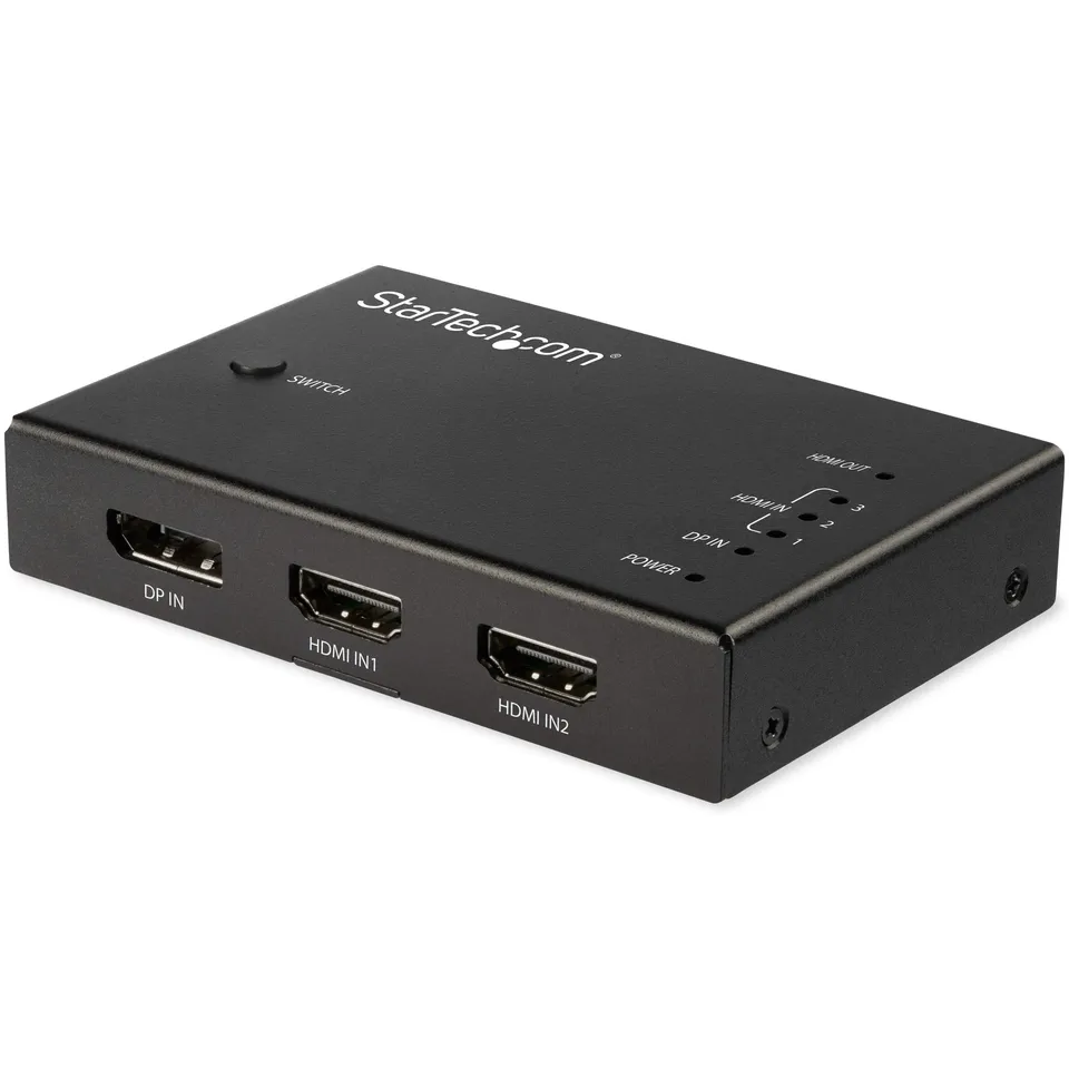 startech-com-vs421hddp-switch-hdmi-4-ports-3x-hdmi-displayport-4k-60hz image 1