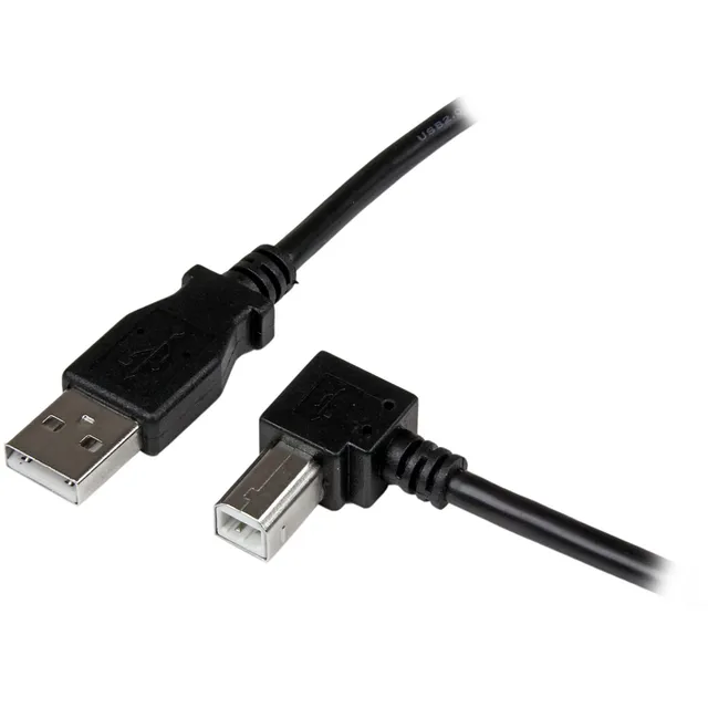 startech-com-c-ble-usb-2-0-usb-a-vers-usb-b-coud-droite-1m-noir-usbab1mr image 1