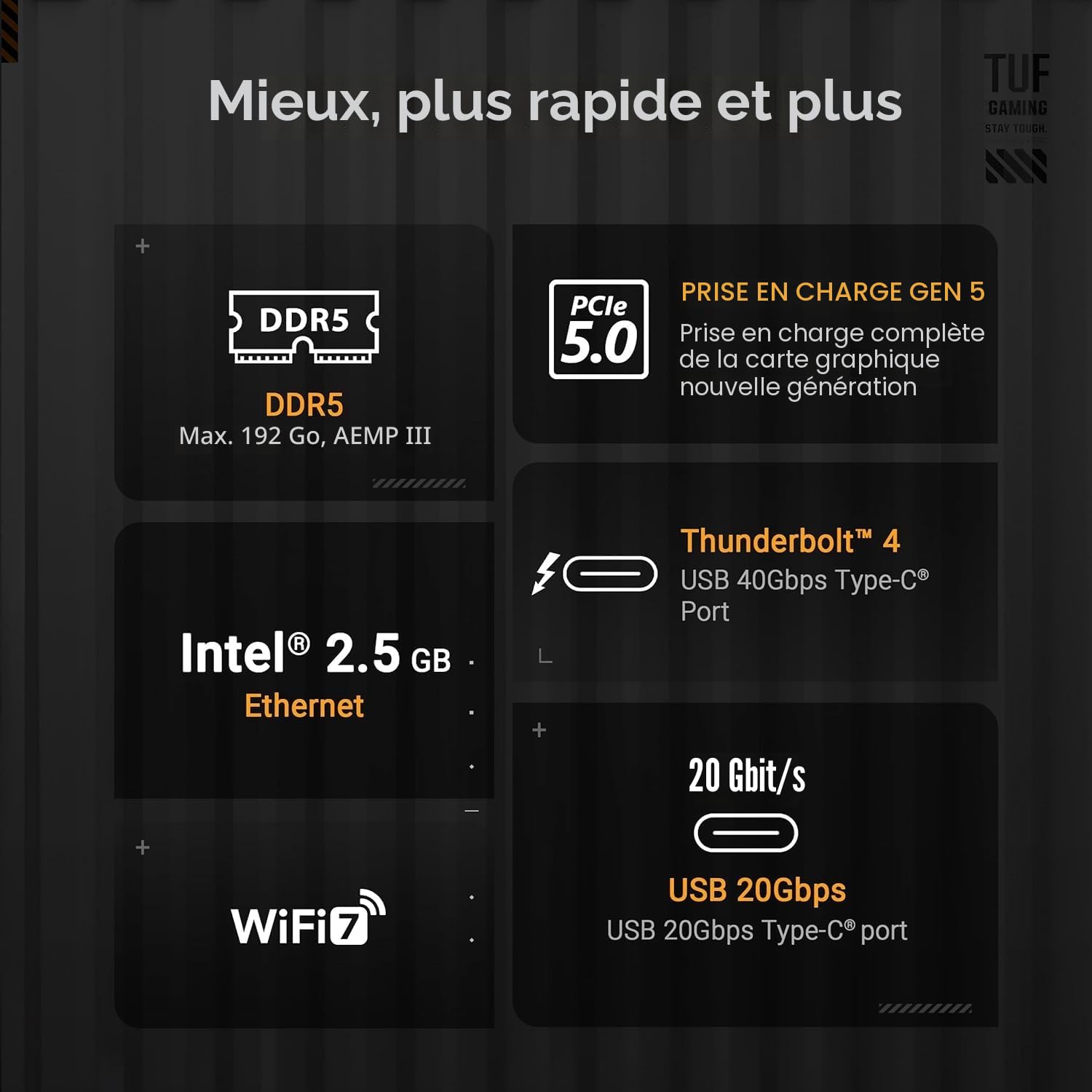 asus-tuf-gaming-z890-plus-wifi-carte-m-re-intel-atx-lga-1851-ddr5-wifi-7 image 8