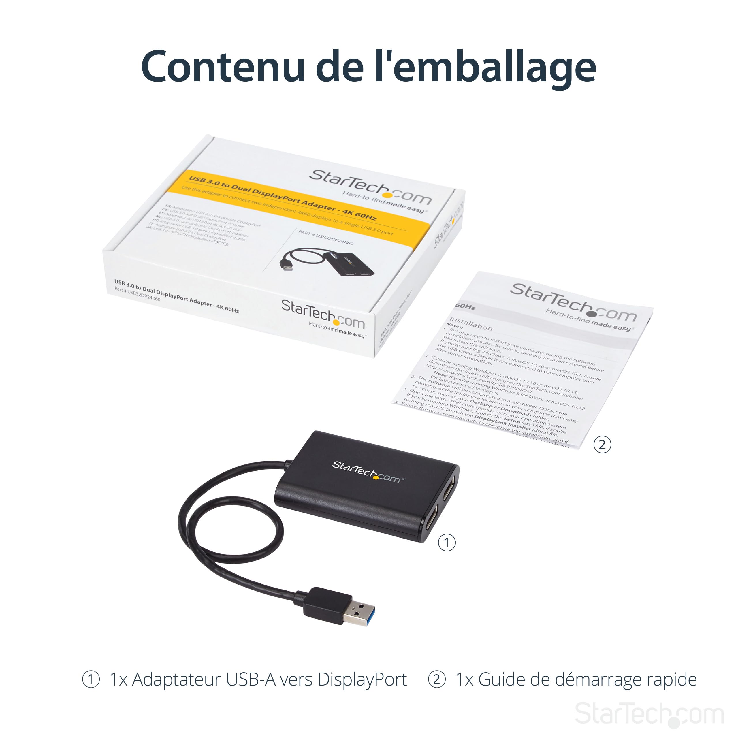 startech-com-usb32dp24k60-adaptateur-usb-3-0-vers-double-displayport-4k-60hz image 6
