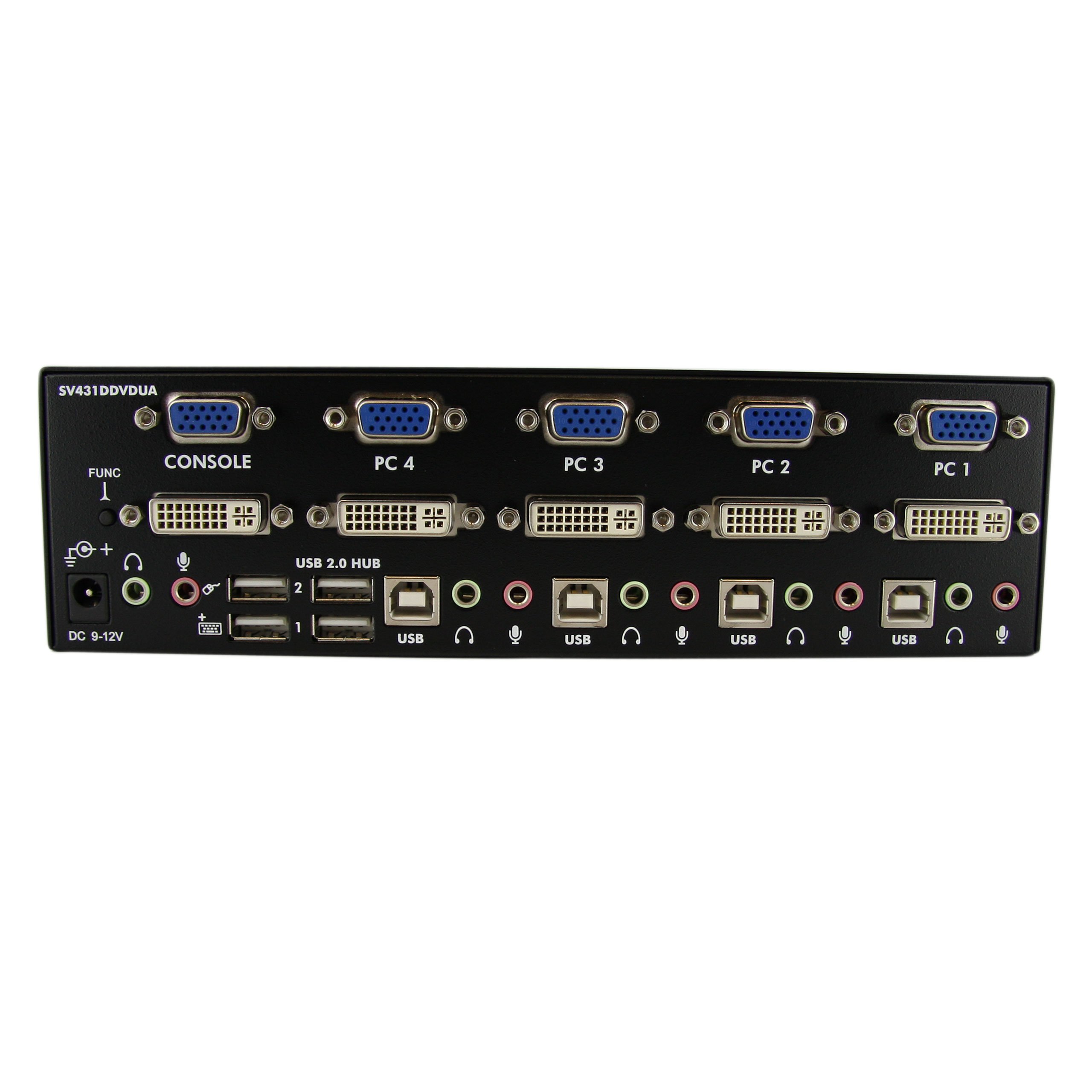 startech-com-switch-kvm-dvi-et-vga-4-ports-double-cran-avec-hub-usb-et-audio image 2