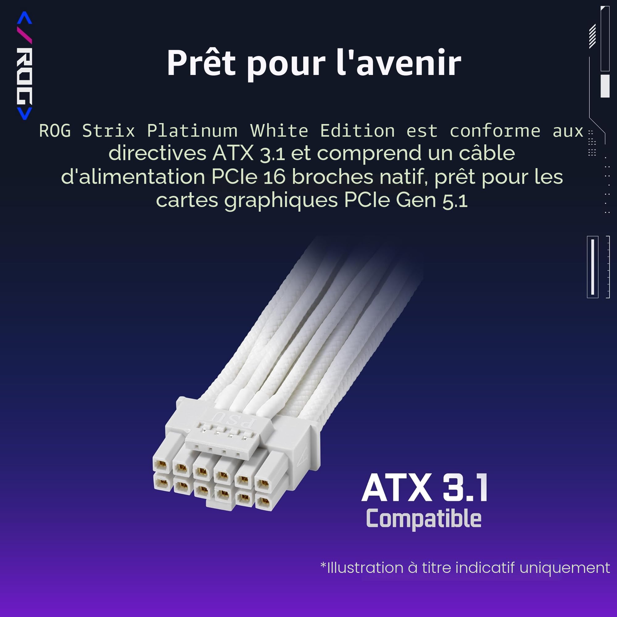 asus-rog-strix-1000w-platinum-white-alimentation-modulaire-atx-3-1-pcie-5-1 image 5