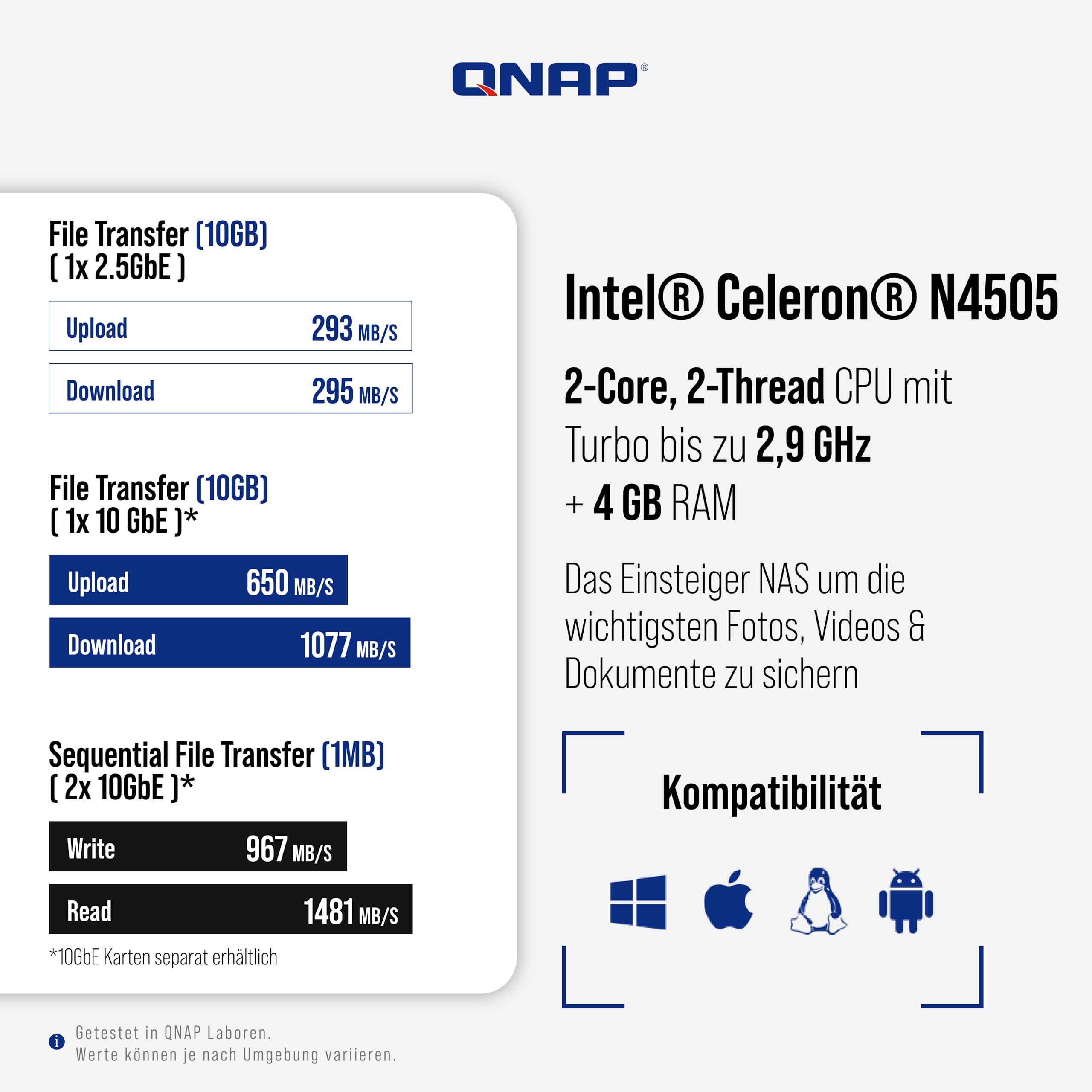 qnap-ts-462-4g-nas-tower-4-baies-n4505-2-5gbe-hdmi-4k-serveur-stockage image 3