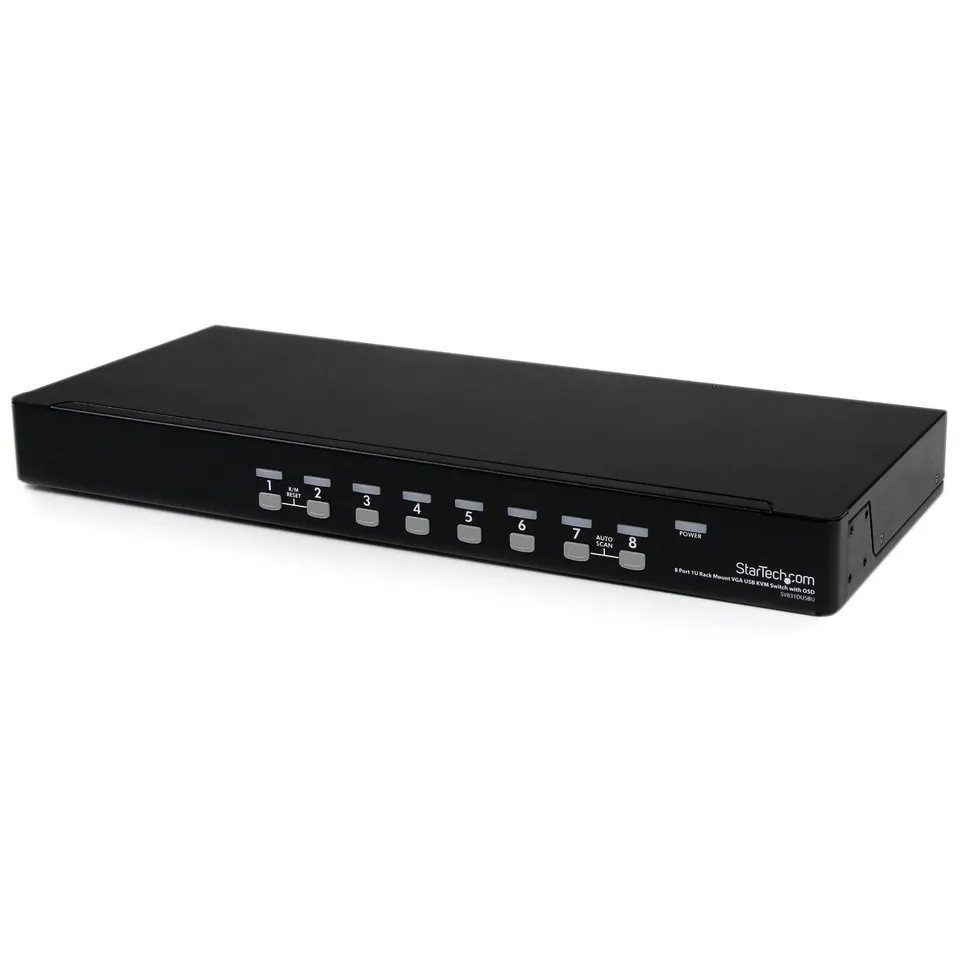 startech-com-sv831dusbu-switch-kvm-usb-vga-8-ports-1u-rackable-osd image 1