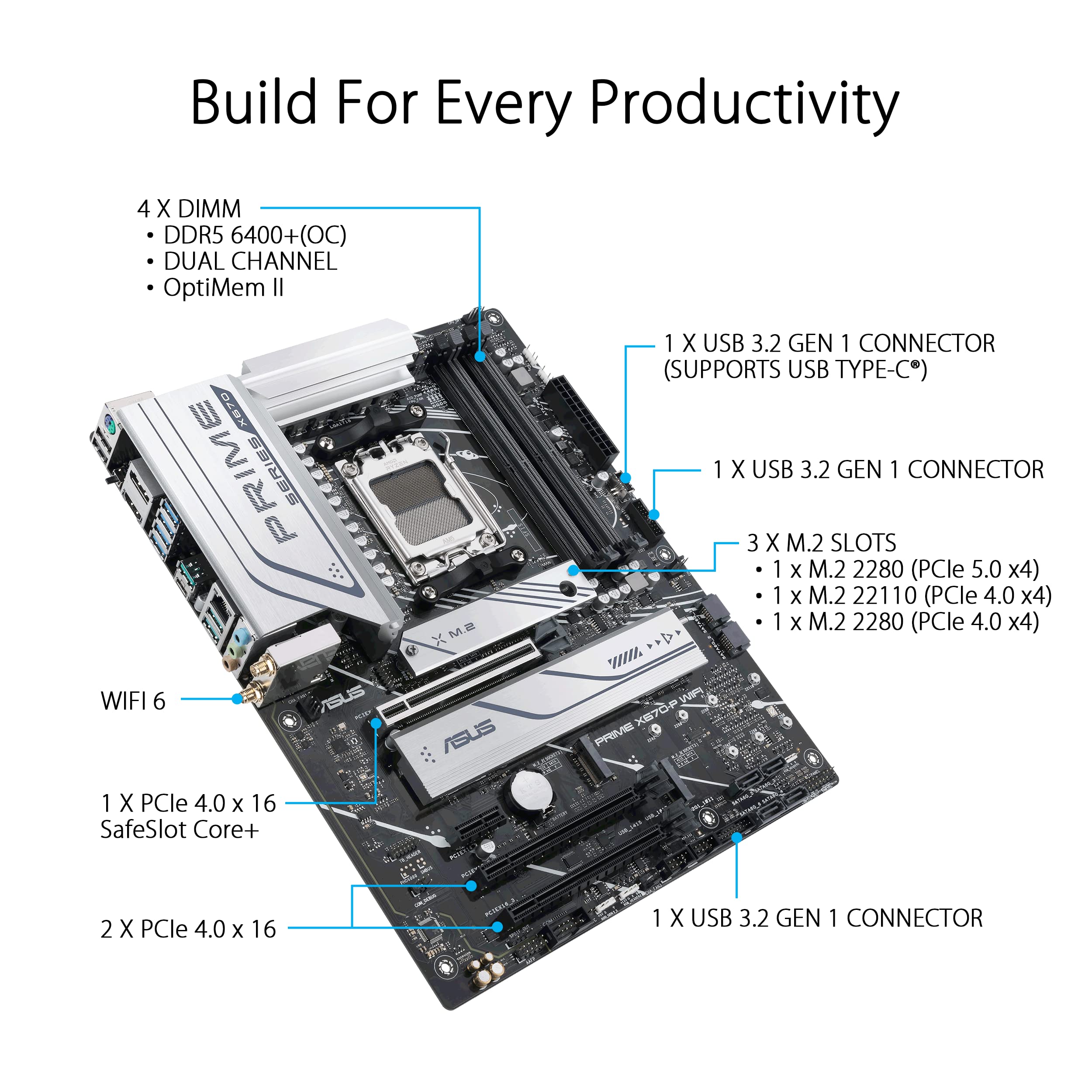 asus-rog-prime-x670-p-wifi-carte-m-re-am5-atx-ddr5-2-5gb image 3