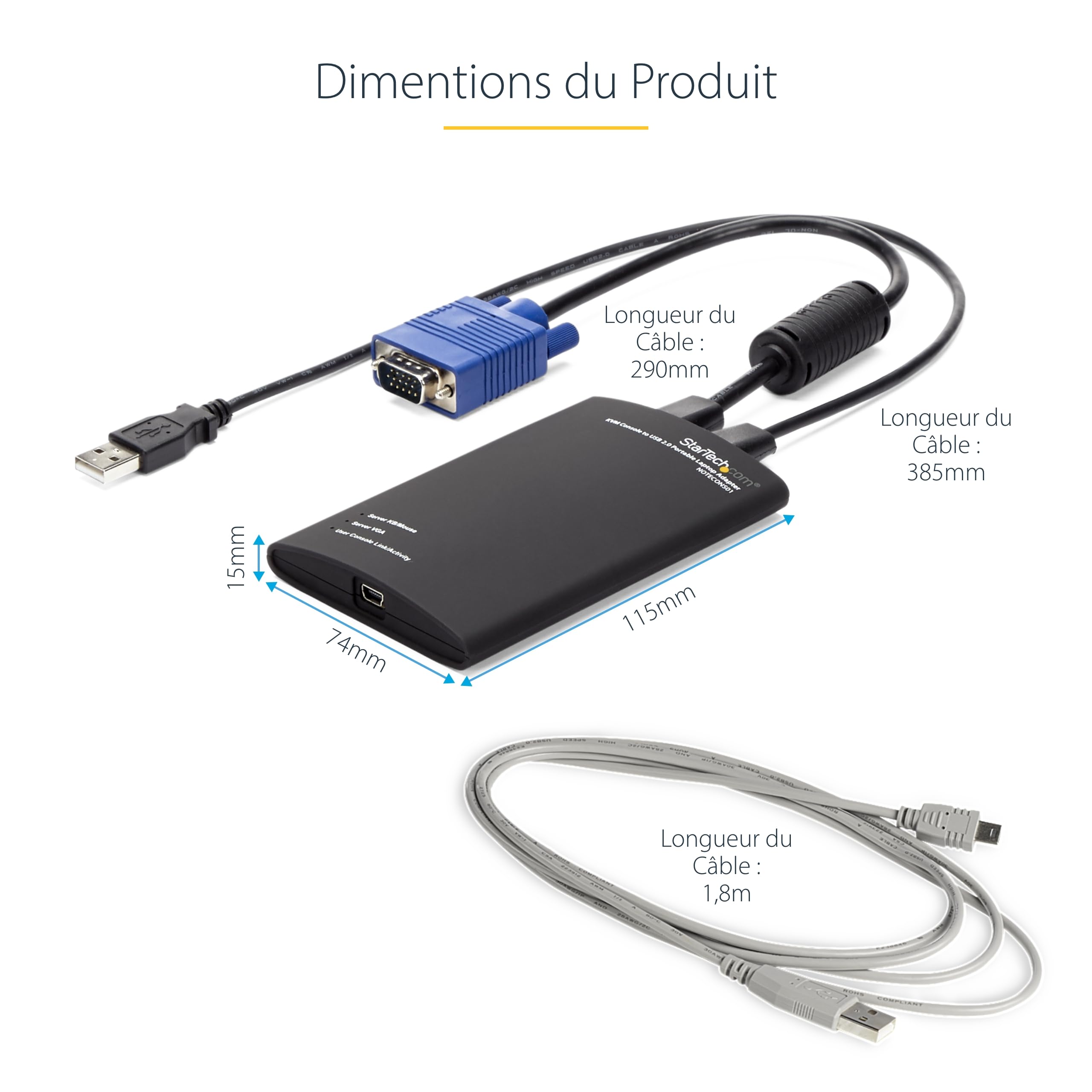 startech-com-notecons01-adaptateur-crash-cart-usb-vga-pour-portable image 8