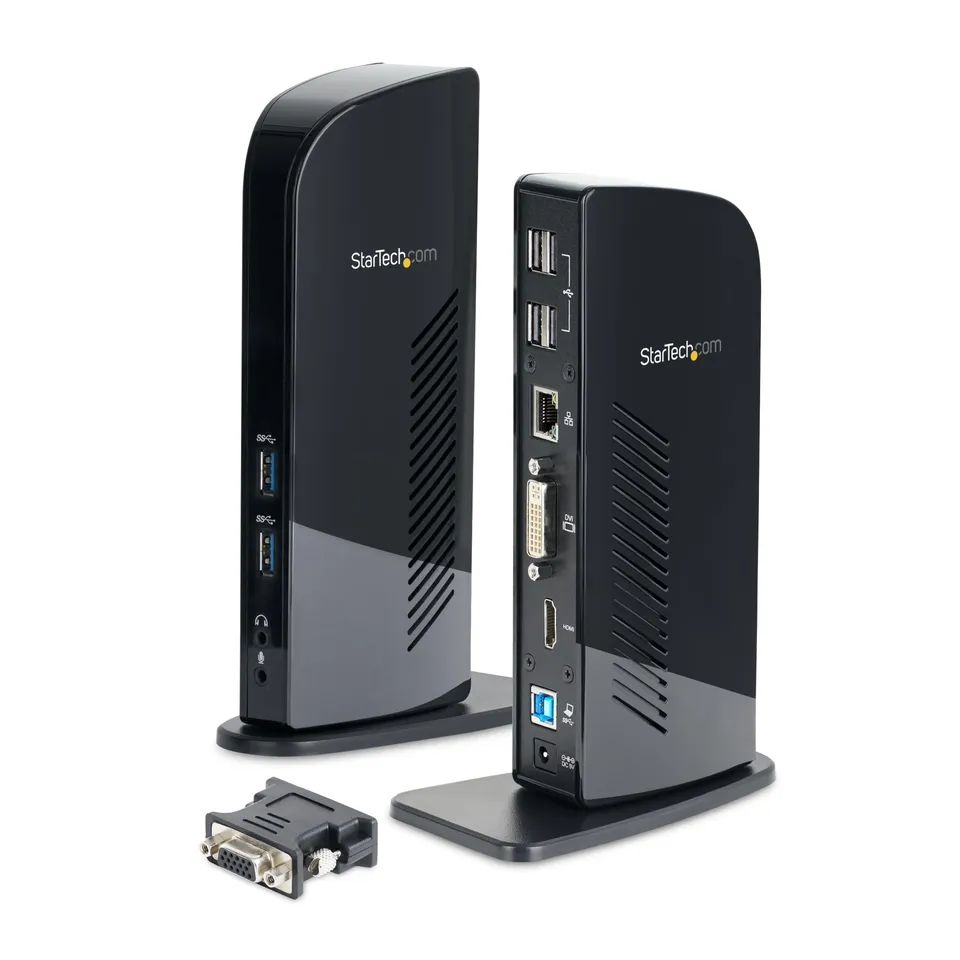 startech-com-dock-usb-a-double-cran-hdmi-dvi-vga-6x-usb-gbe-audio image 1
