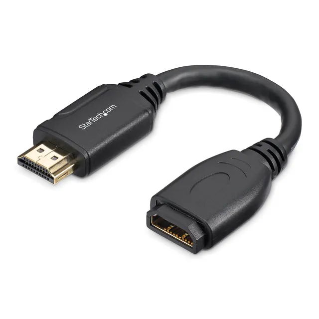 startech-com-rallonge-hdmi-15-cm-hd2mf6inl-4k-60-hz-m-le-vers-femelle image 1