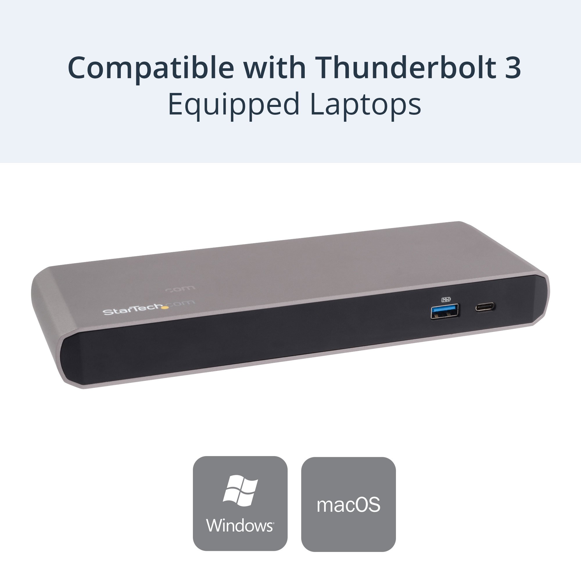 startech-com-station-d-accueil-thunderbolt-3-double-4k-sans-power-delivery-tb3dk image 2