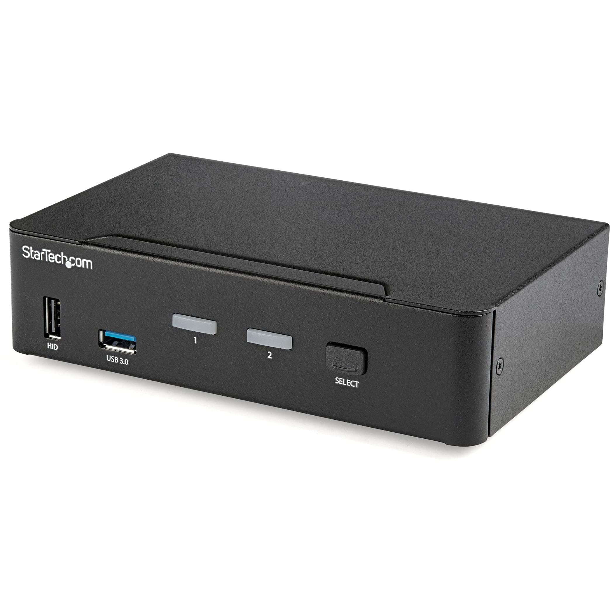 startech-com-st12mhdlan-series-switch-kvm-displayport-2-ports-4k-60-hz-avec-hub- image 1