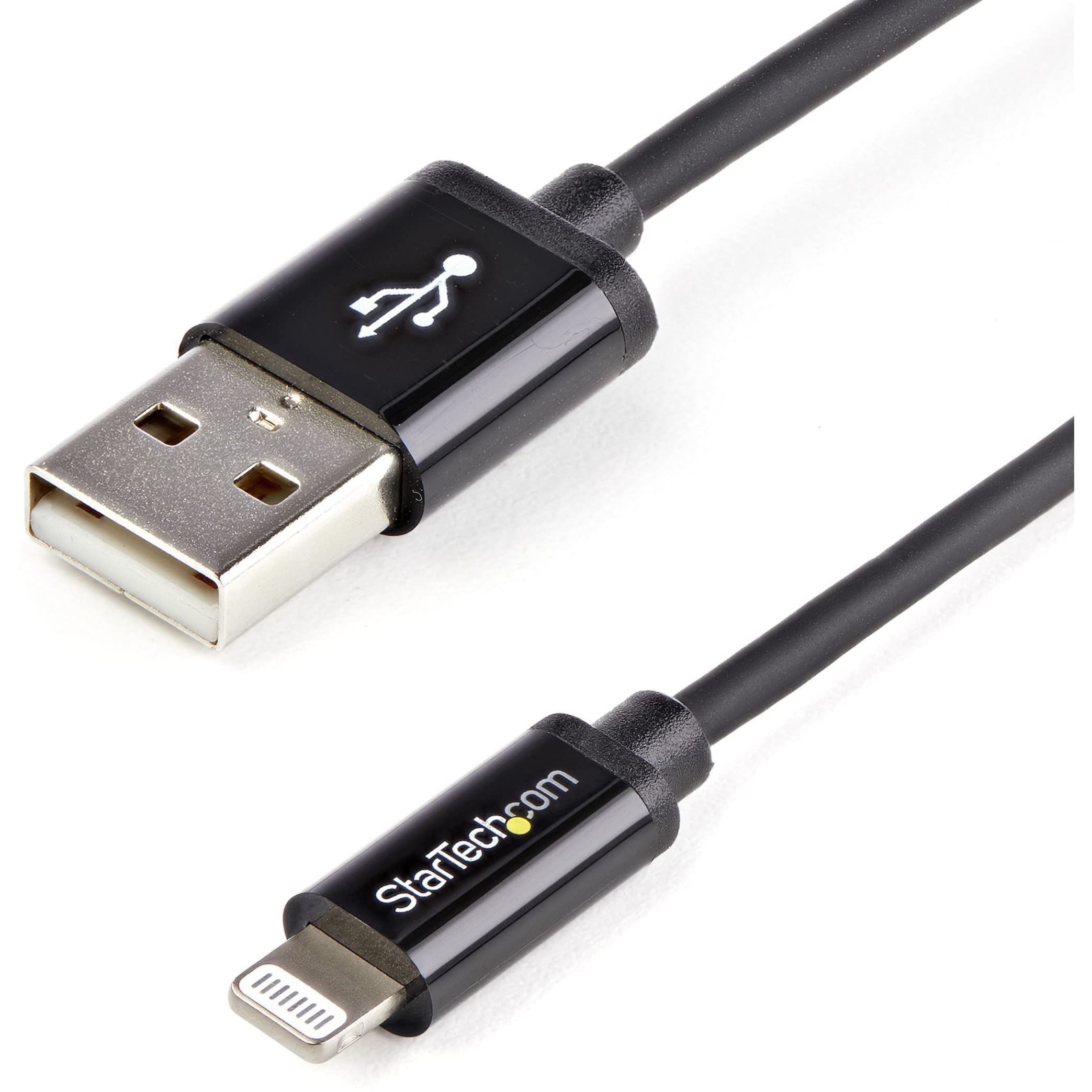 startech-com-c-ble-lightning-vers-usb-spiral-0-3-m-mfi-noir image 5
