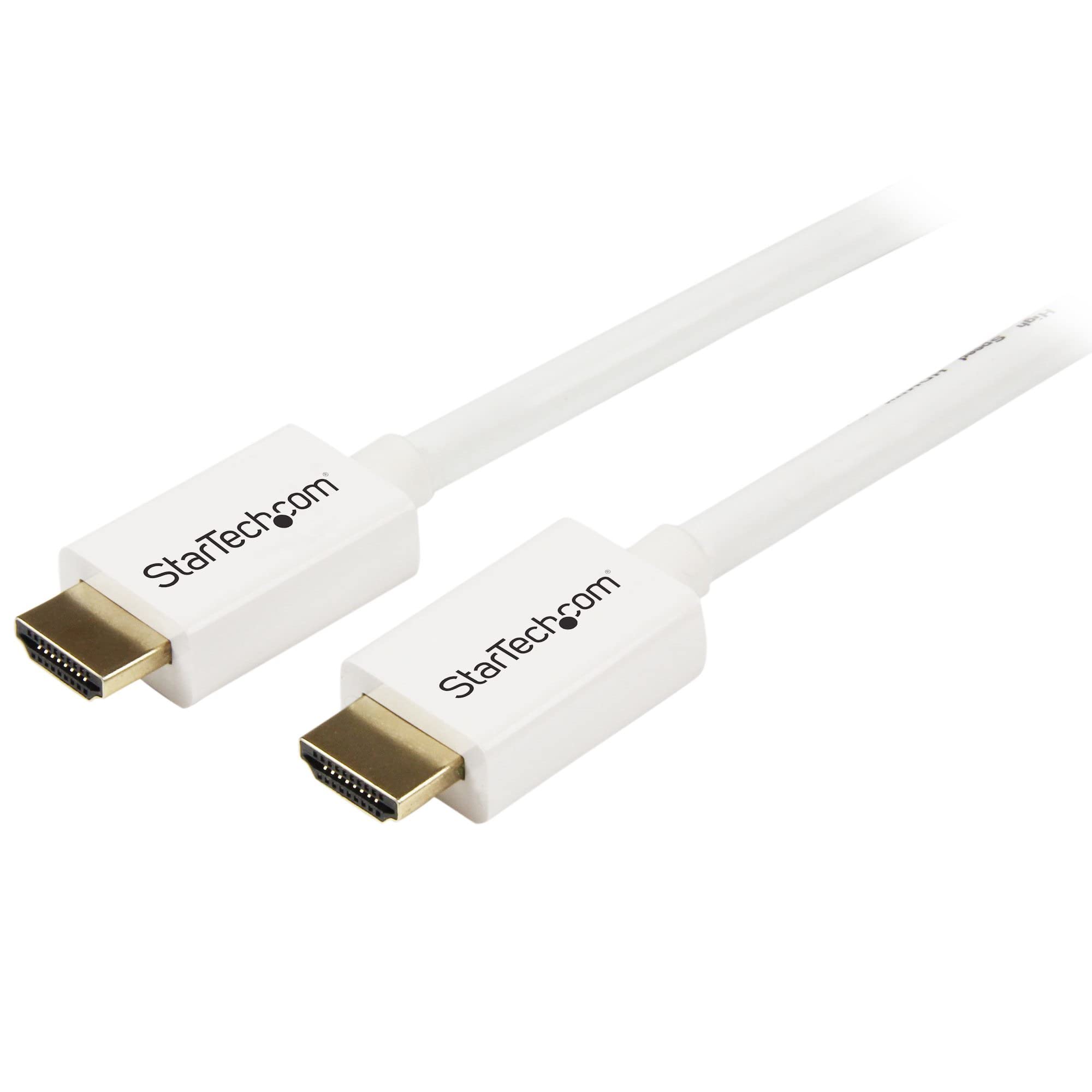 startech-com-hd3mm3mw-c-ble-hdmi-mural-3m-4k-30hz-cl3-m-m-blanc image 1