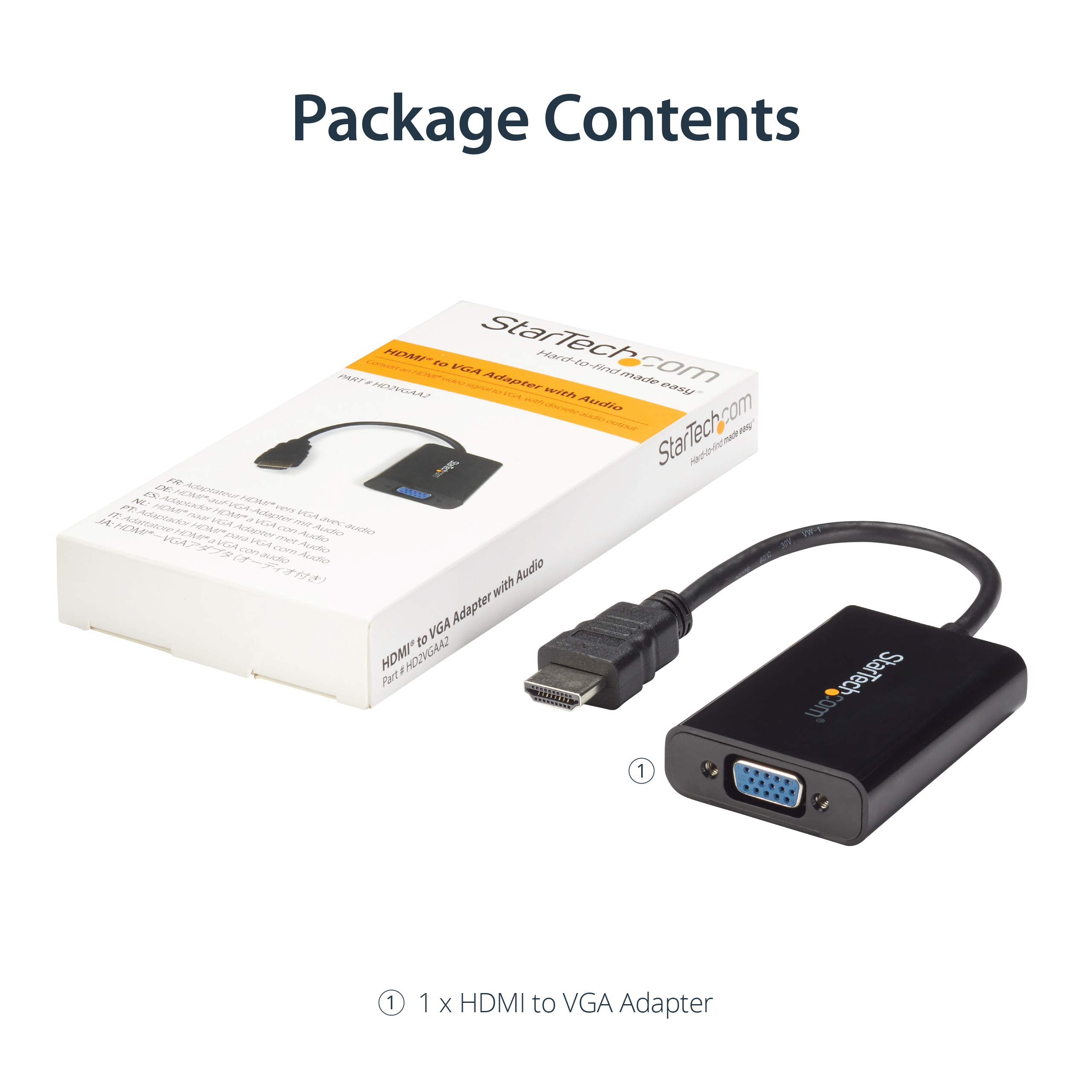 startech-com-hd2vgaa2-adaptateur-hdmi-vers-vga-avec-audio-1080p-noir image 3