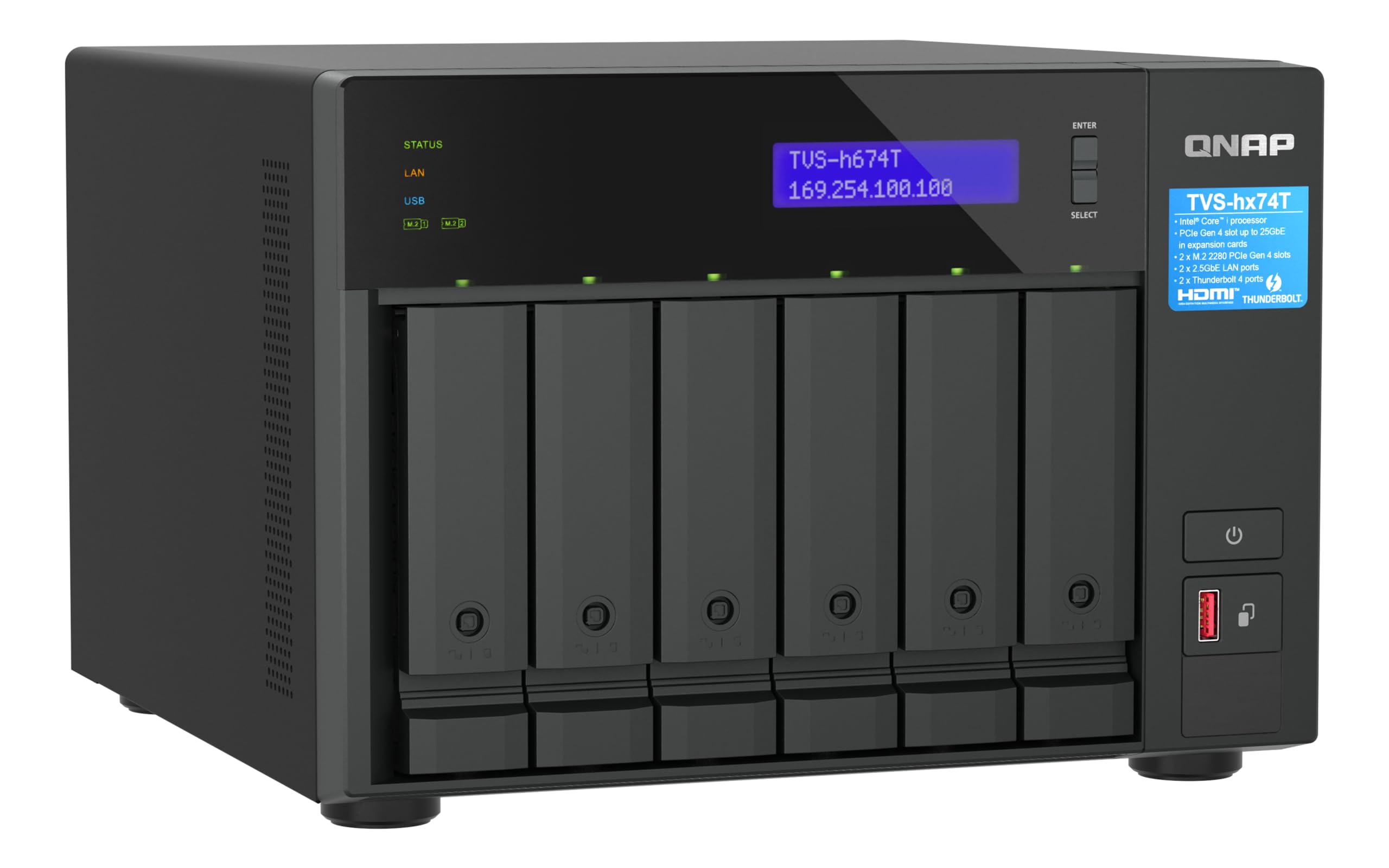 qnap-tvs-h674t-nas-6-baies-thunderbolt-4-intel-i5-32-go-ram image 4