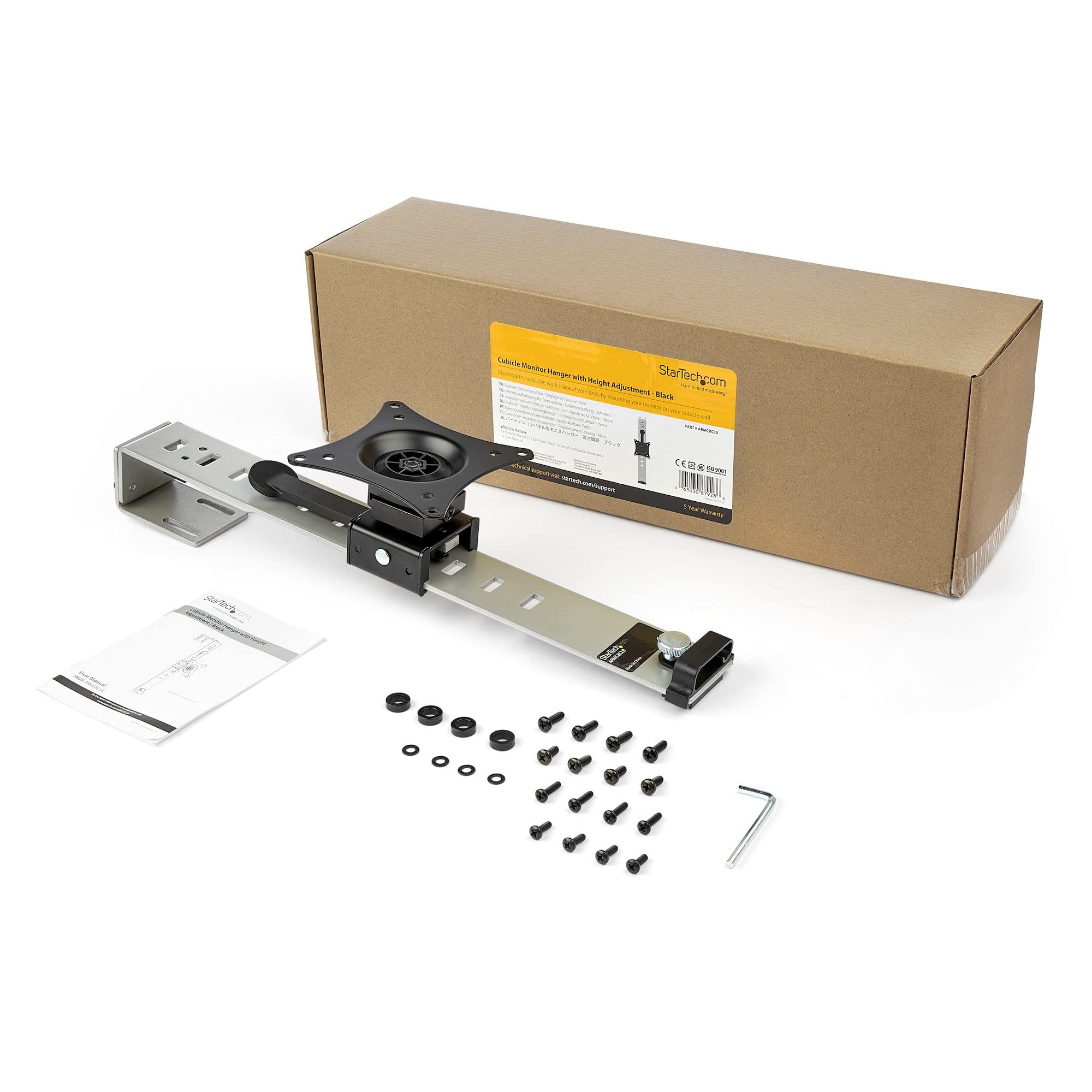 startech-com-support-cran-simple-cloison-cabine-jusqu-34-8-kg-vesa-r-glable image 5