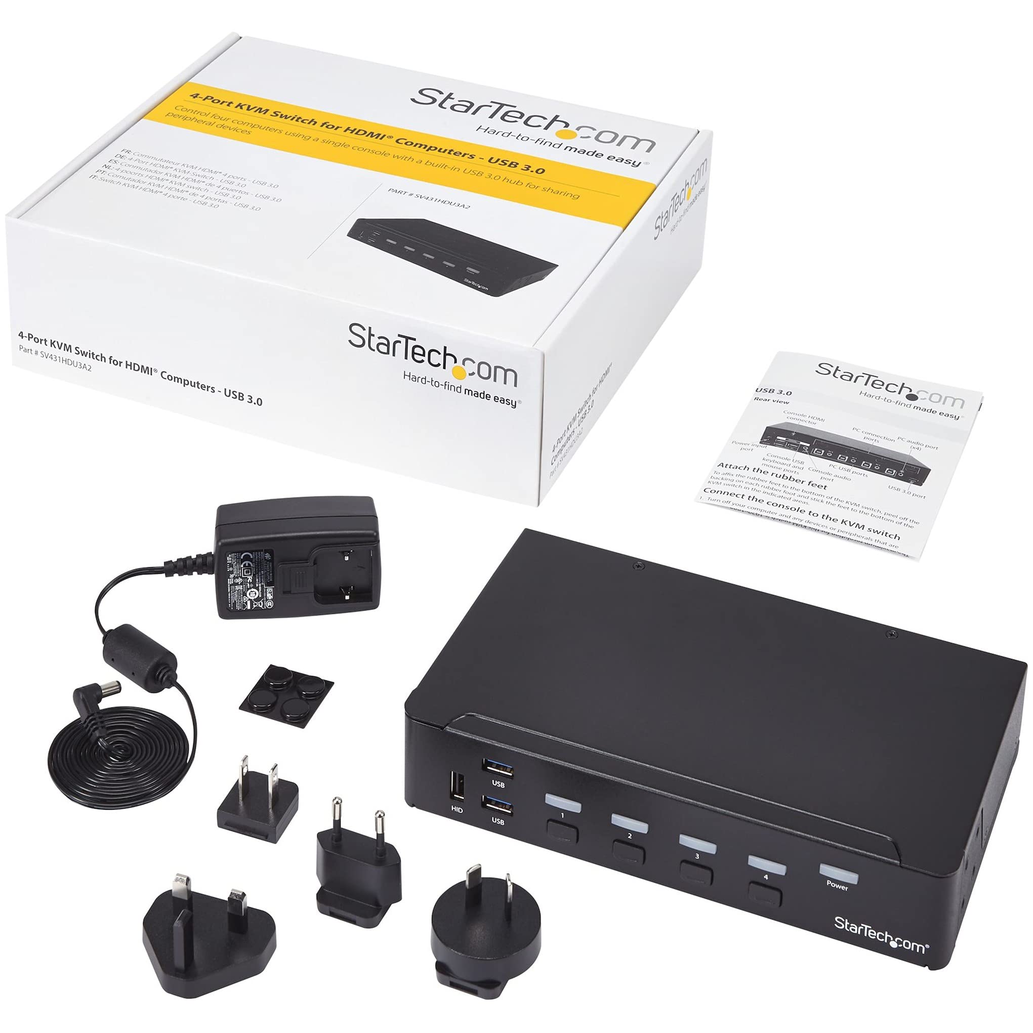 startech-com-commutateur-kvm-hdmi-4-ports-1080p-avec-hub-usb-3-0 image 6