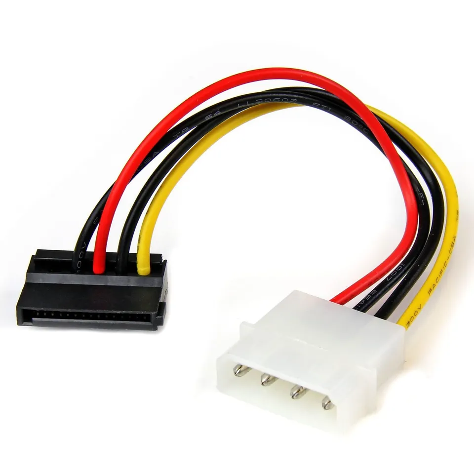 startech-com-adaptateur-d-alimentation-lp4-vers-sata-angle-droit-15-cm-4-broches image 1