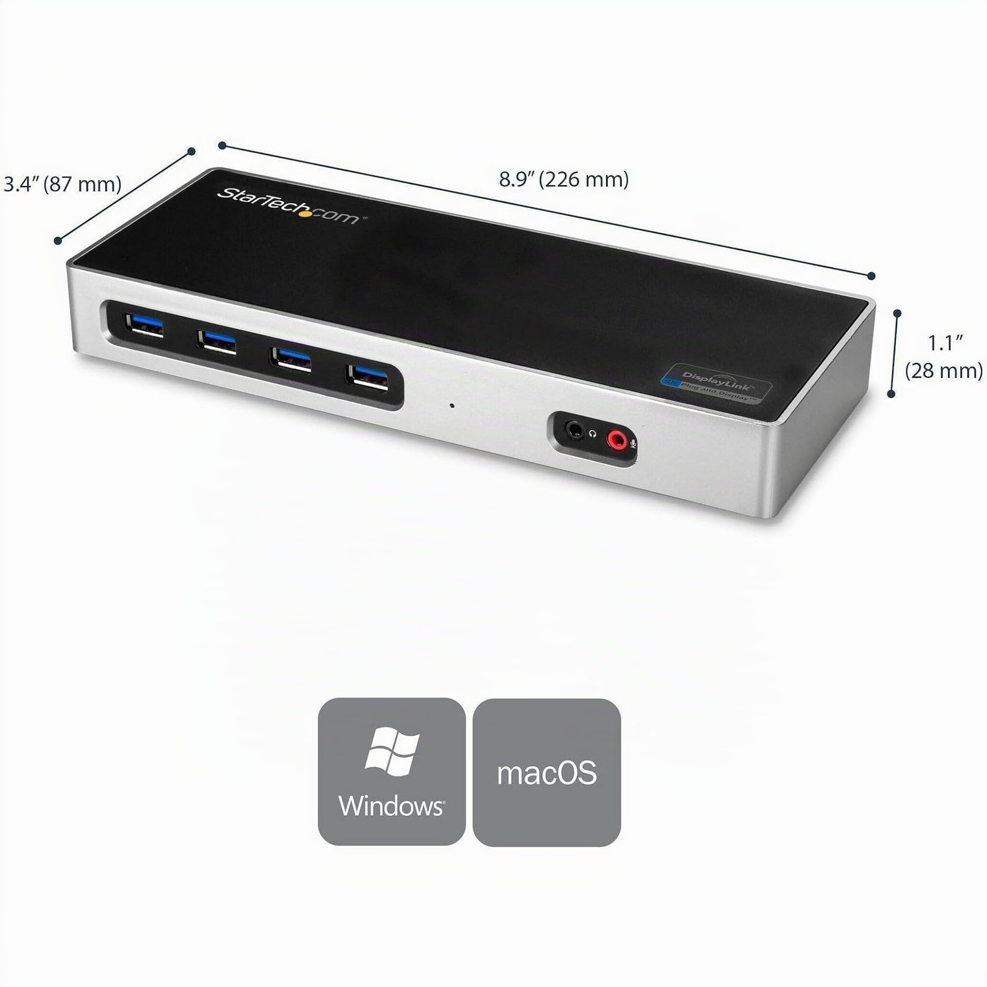 startech-com-station-d-accueil-hybride-usb-c-usb-a-double-4k-60hz-dp-hdmi image 8