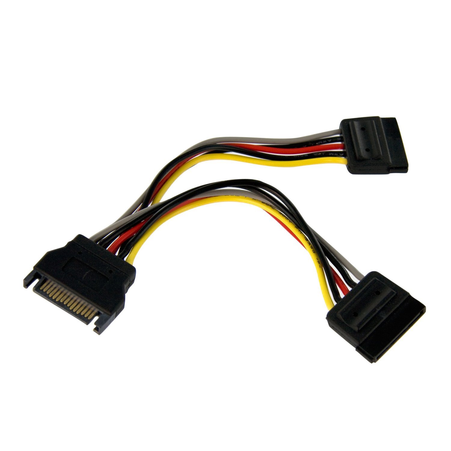 startech-com-pyo2sata-r-partiteur-d-alimentation-1x-sata-vers-2x-sata-15-cm image 1