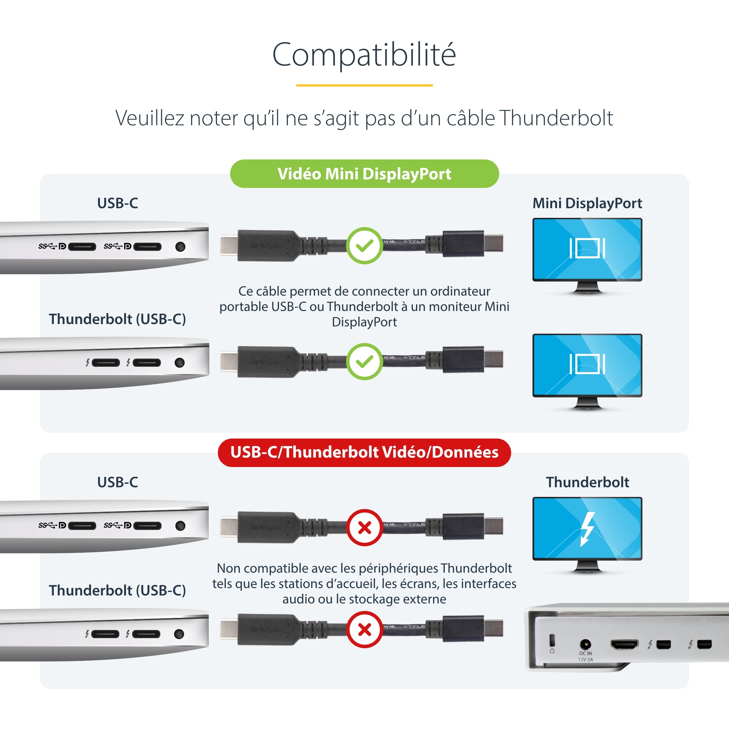 startech-com-c-ble-usb-c-vers-mini-displayport-1-2-1-m-4k-60-hz image 4