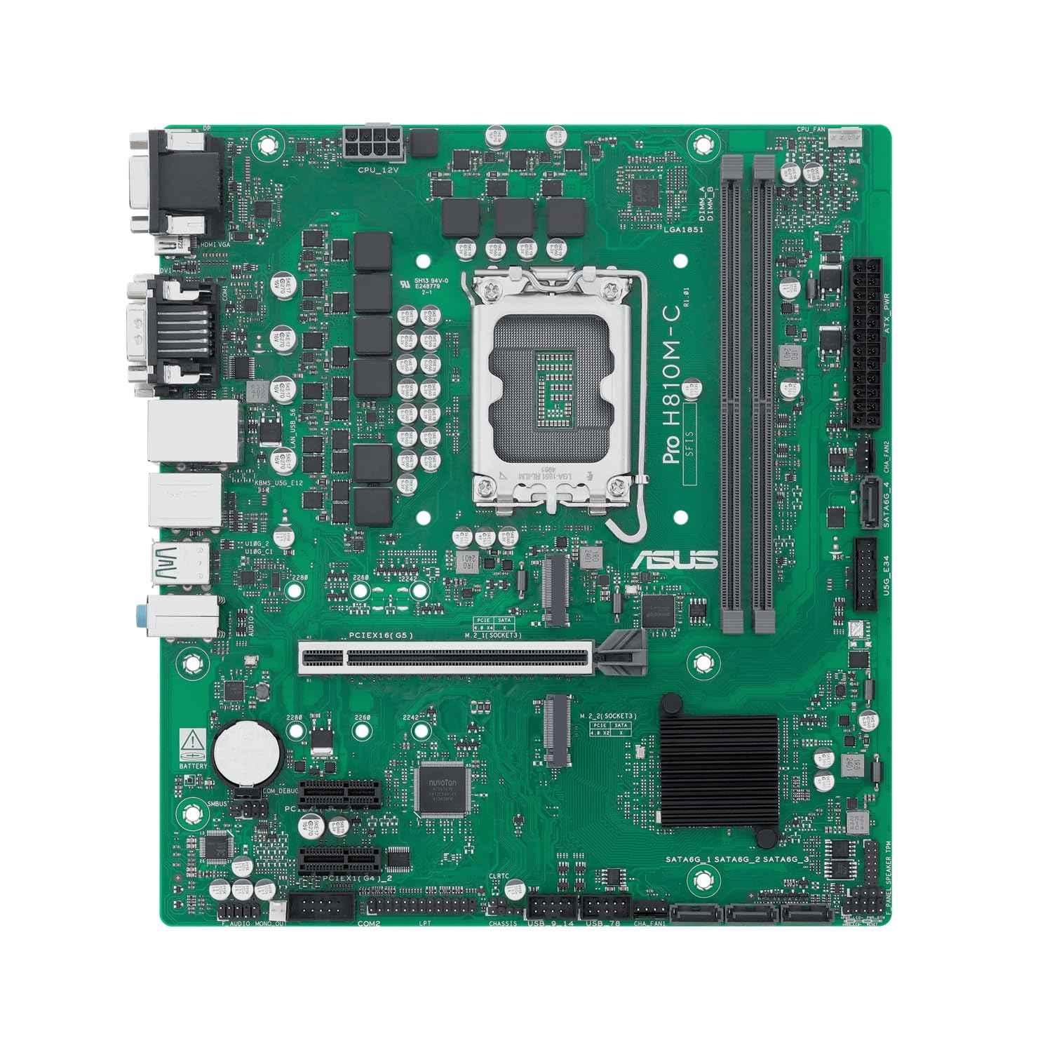 asus-pro-h810m-c-csm-carte-m-re-micro-atx-intel-lga-1851-ddr5 image 2